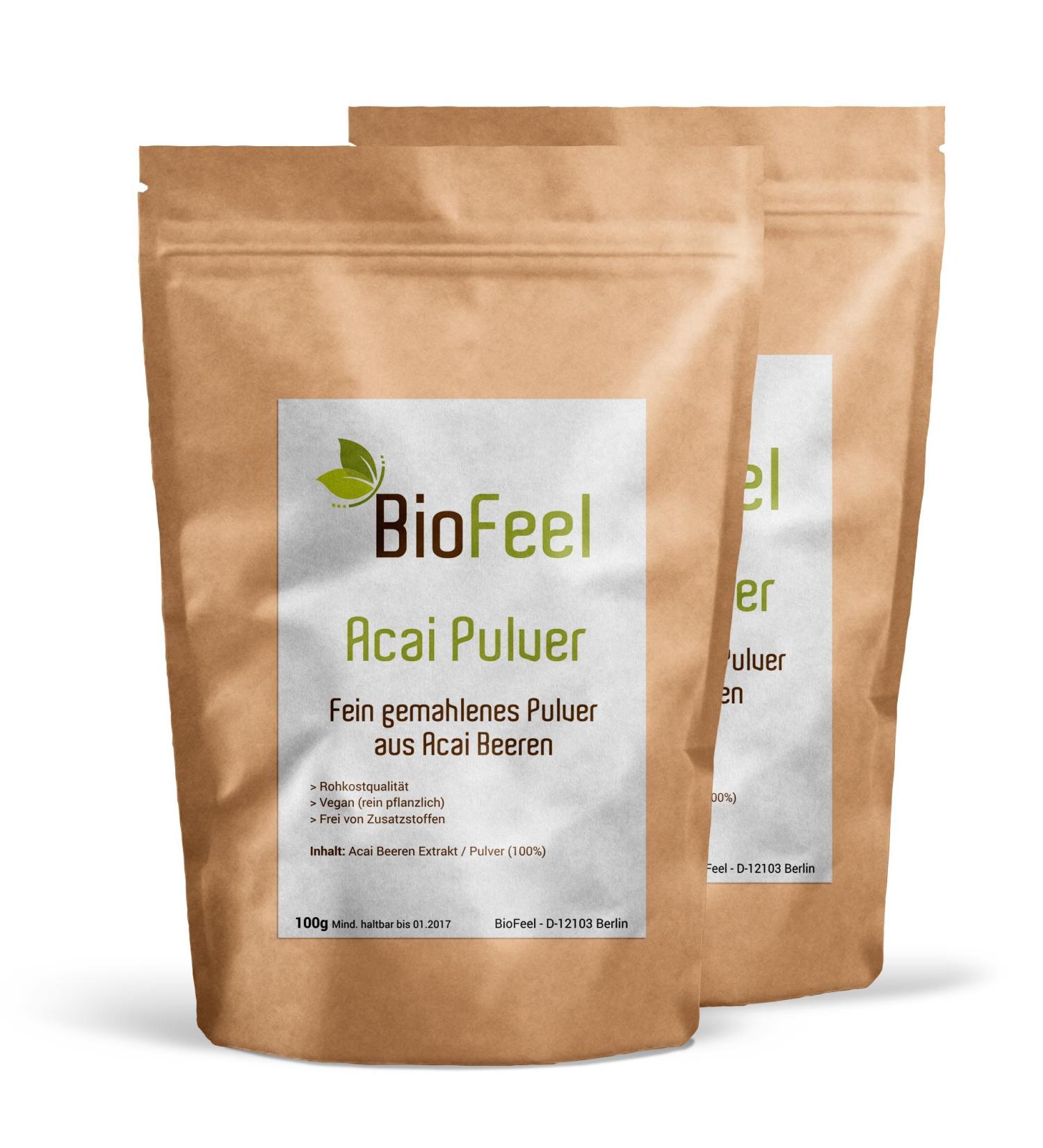 BioFeel - Acai Powder - 200g - Pack of 2 - ORGANIC