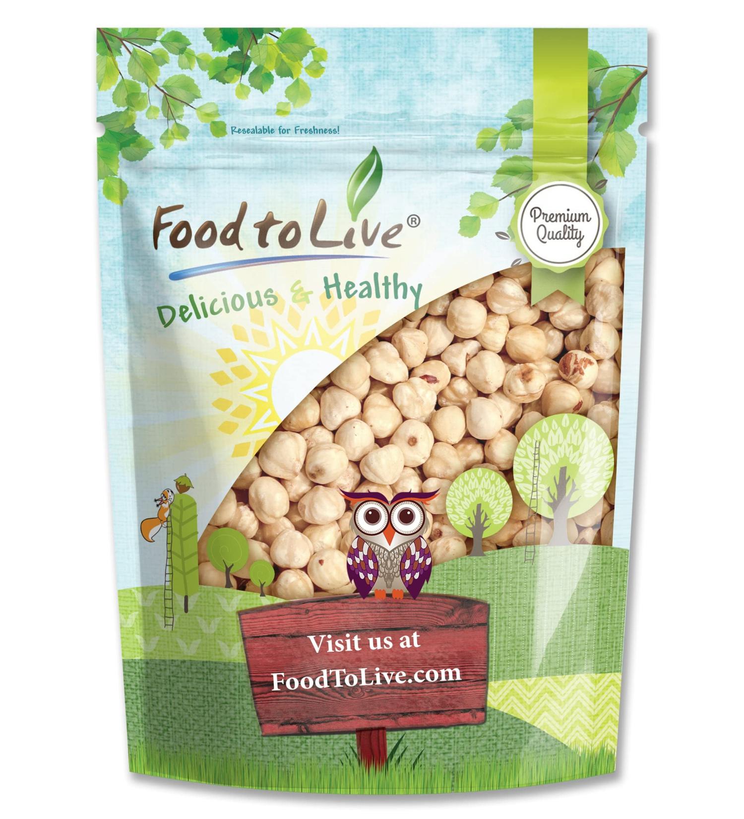 Blanched Hazelnuts 1lb - Raw Whole Filberts, Unsalted & Unroasted - Vegan and Kosher Snack, Bulk Keto Nuts - Good Source of Vitamins and Protein for Baking, Granola & Butter Making - Buy Online on GoSupps.com