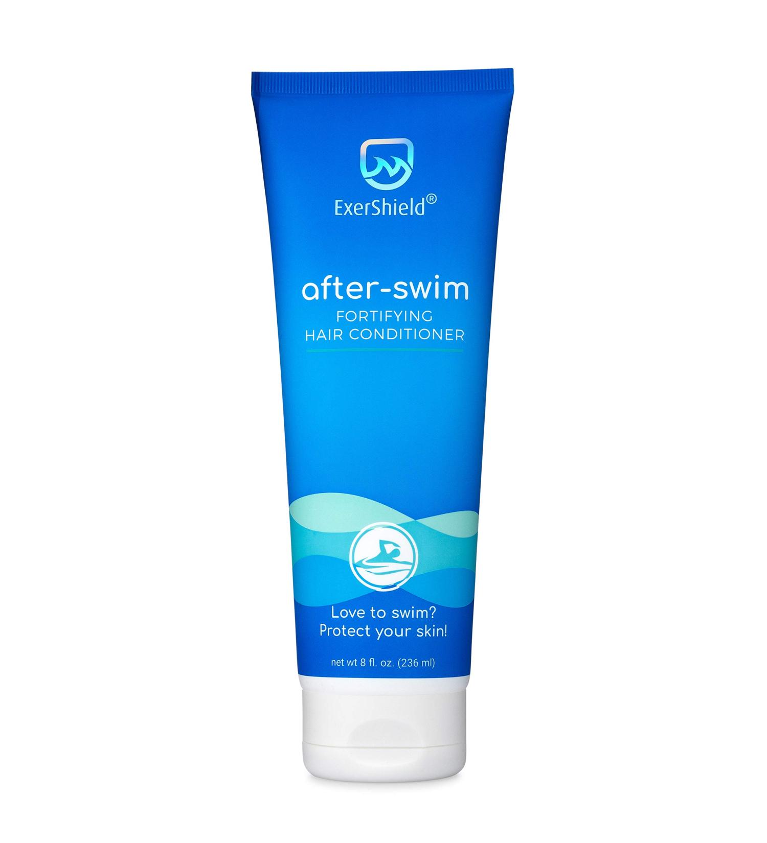 Exershield Swimmers Conditioner - Chlorine Odor Removal for Color Treated Hair (8 Fl Oz) - Buy Online on GoSupps.com