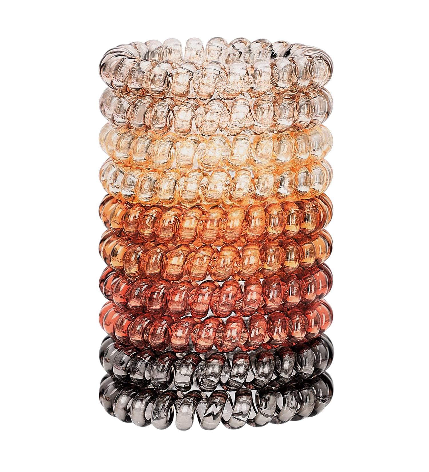 Jesslab Spiral Hair Ties - 10 pc Traceless Telephone Cord Hair Accessories for Women & Girls | No-Damage Ponytail Holders Color Sorted (#34) - Buy Online on GoSupps.com