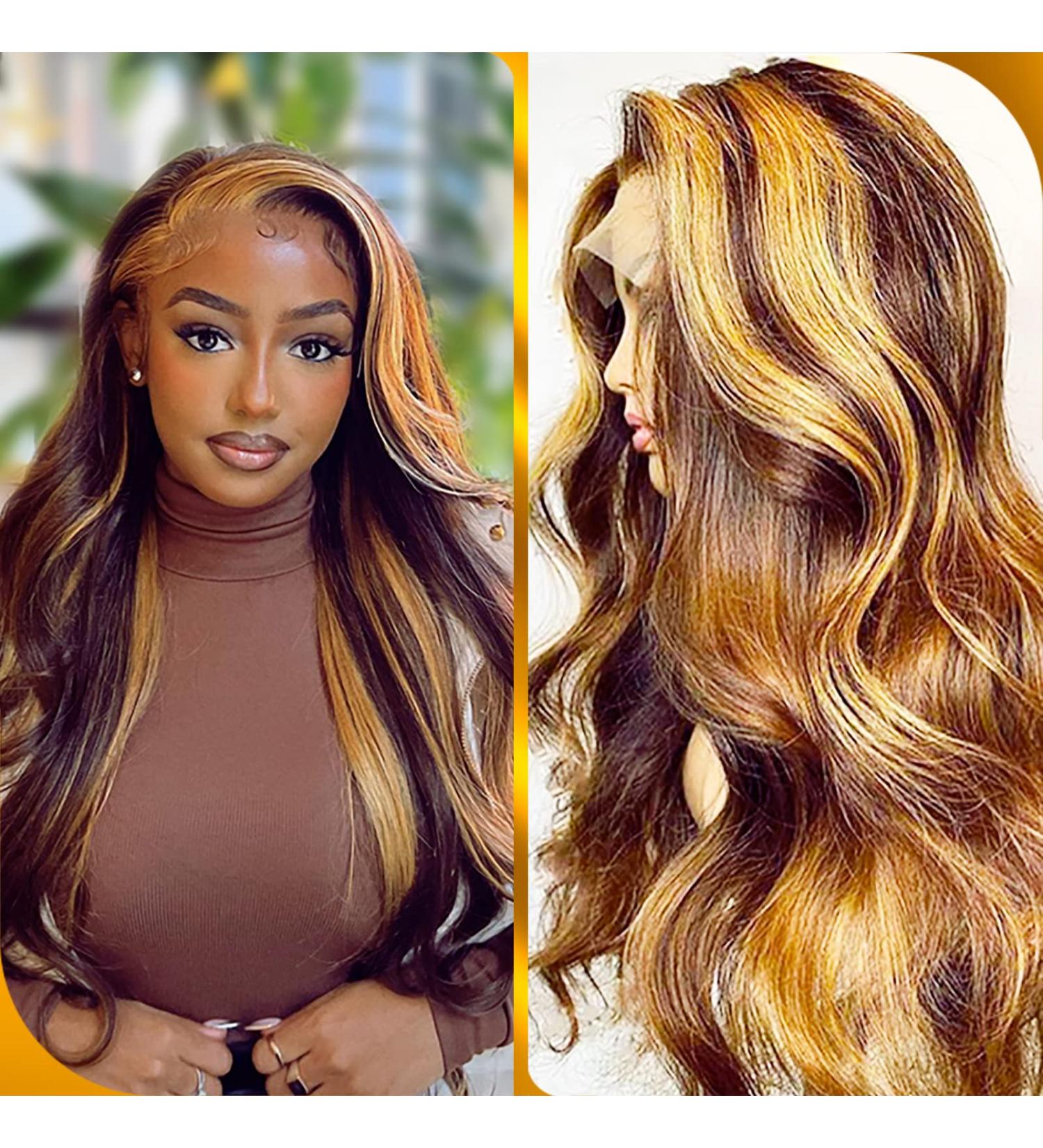 BEANATASHA 18 Ombre Body Wave Lace Front Wig P4/27 | Pre Plucked 180% Density Human Hair - Star Popular Option - Buy Online on GoSupps.com