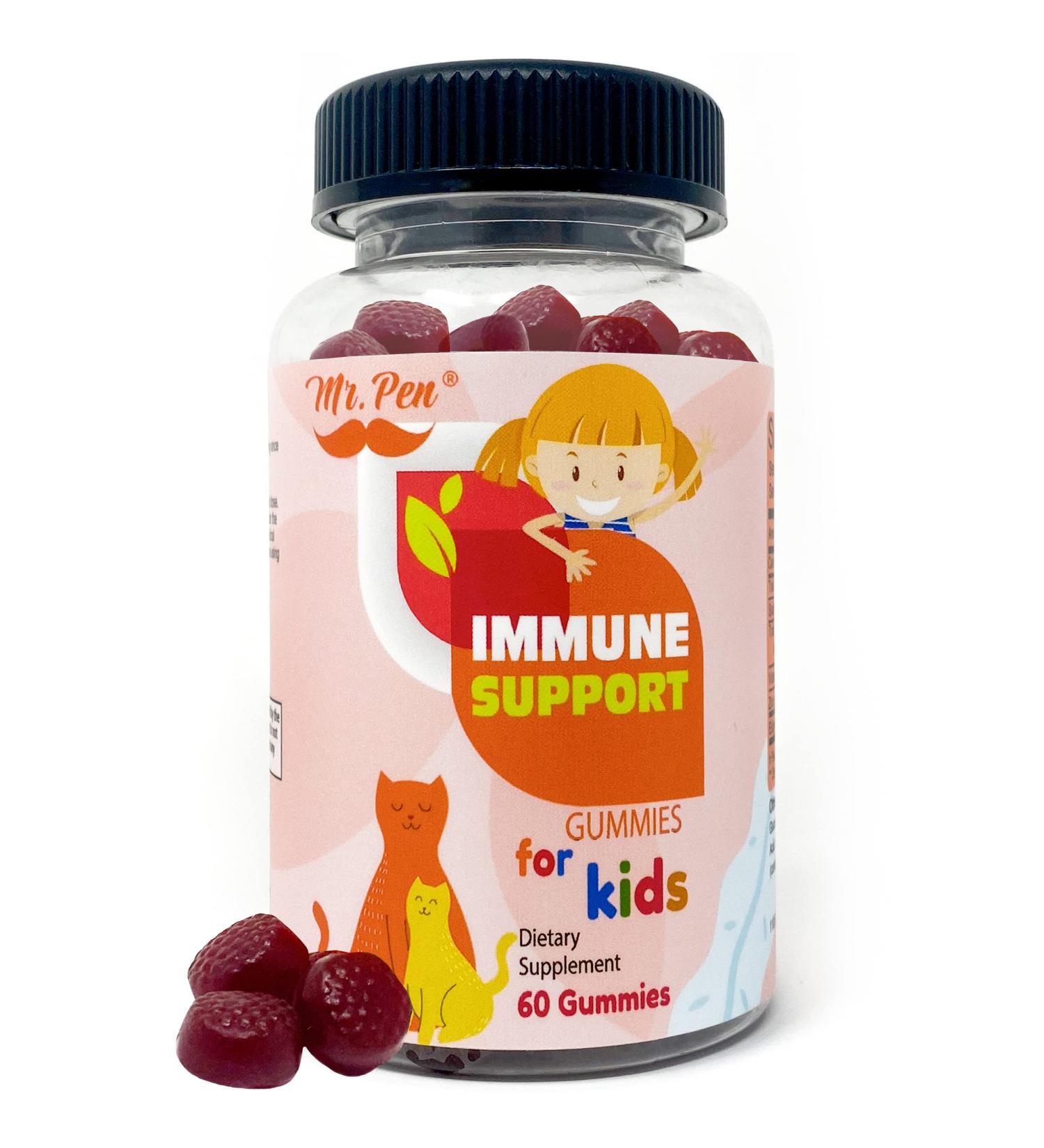Mr. Pen Elderberry Vitamin C Zinc Gummies for Kids - 60 Count | Immune Support for 4+ Years - Non-GMO, Vegan, Gluten-Free - Buy Online on GoSupps.com
