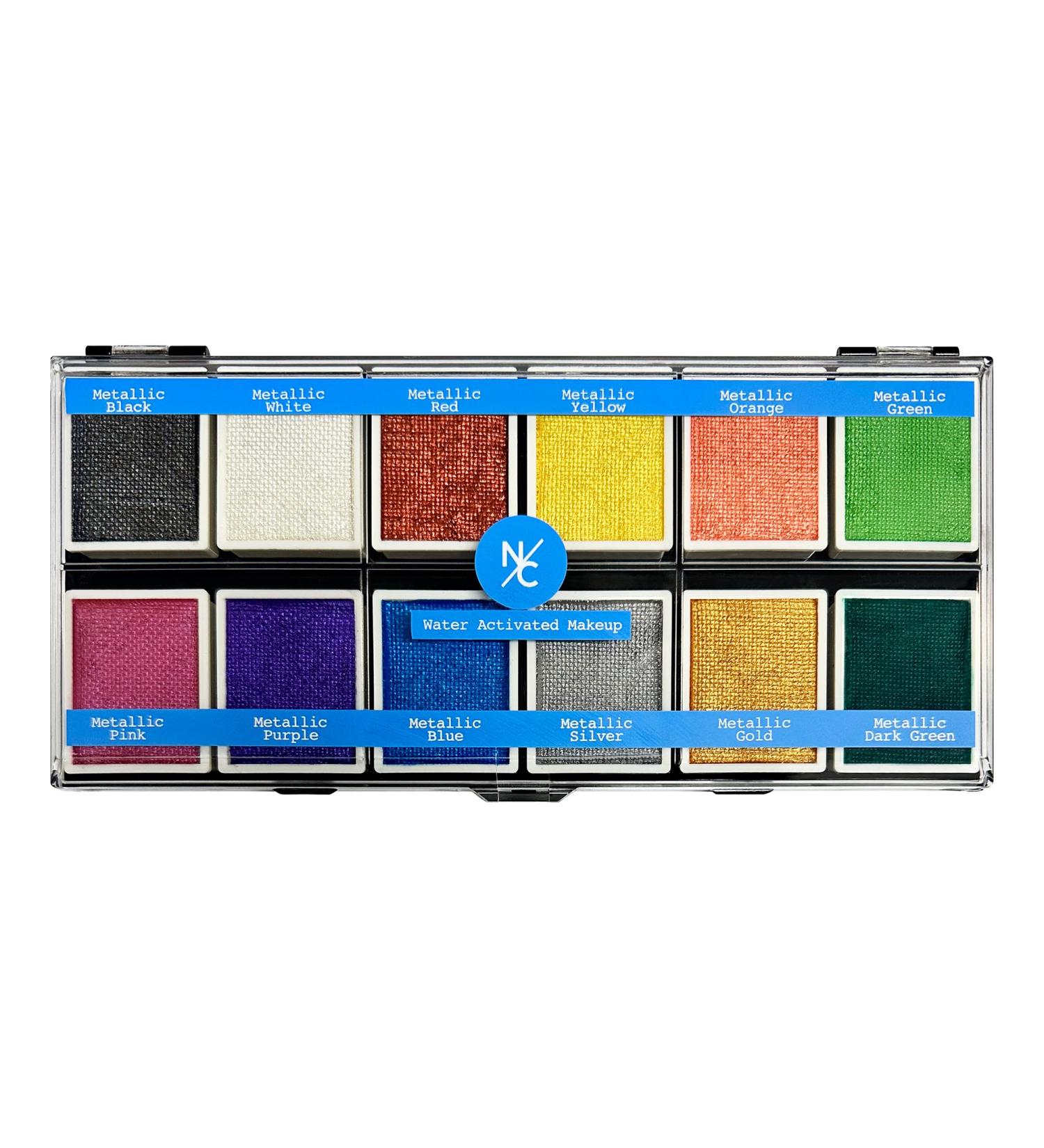 Metallic 12-Color Palette | Luxurious Water-Activated Makeup for SFX Cosplay Theater & Film | Perfect for Artists - Buy Online on GoSupps.com