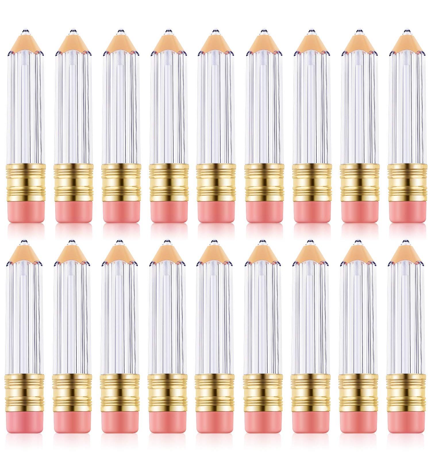 24 Pcs 5ml Empty Lip Gloss Tubes - Refillable Pencil Shaped Containers for DIY Cosmetics | Cute Lip Balm Bottles for Women and Girls - Buy Online on GoSupps.com