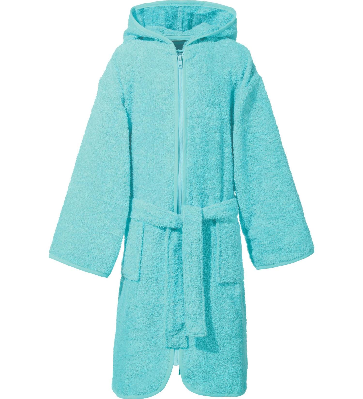 Buy Erwin M ller Children's Bathrobe with Zipper & Hood - 100% Cotton Soft & Strong - Size 122/128 Mint - International Shipping Available - Buy Online on GoSupps.com