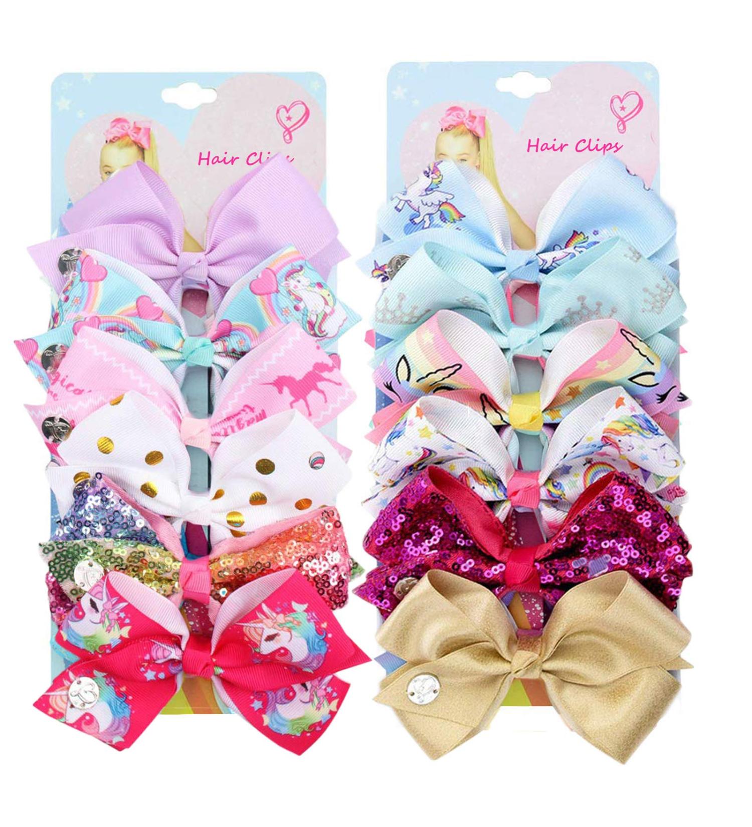 Kalolary 5 Unicorn Hair Clips - 12 Rainbow Hair Loops for Kids | Perfect Birthday & Children's Day Gift - Buy Online on GoSupps.com