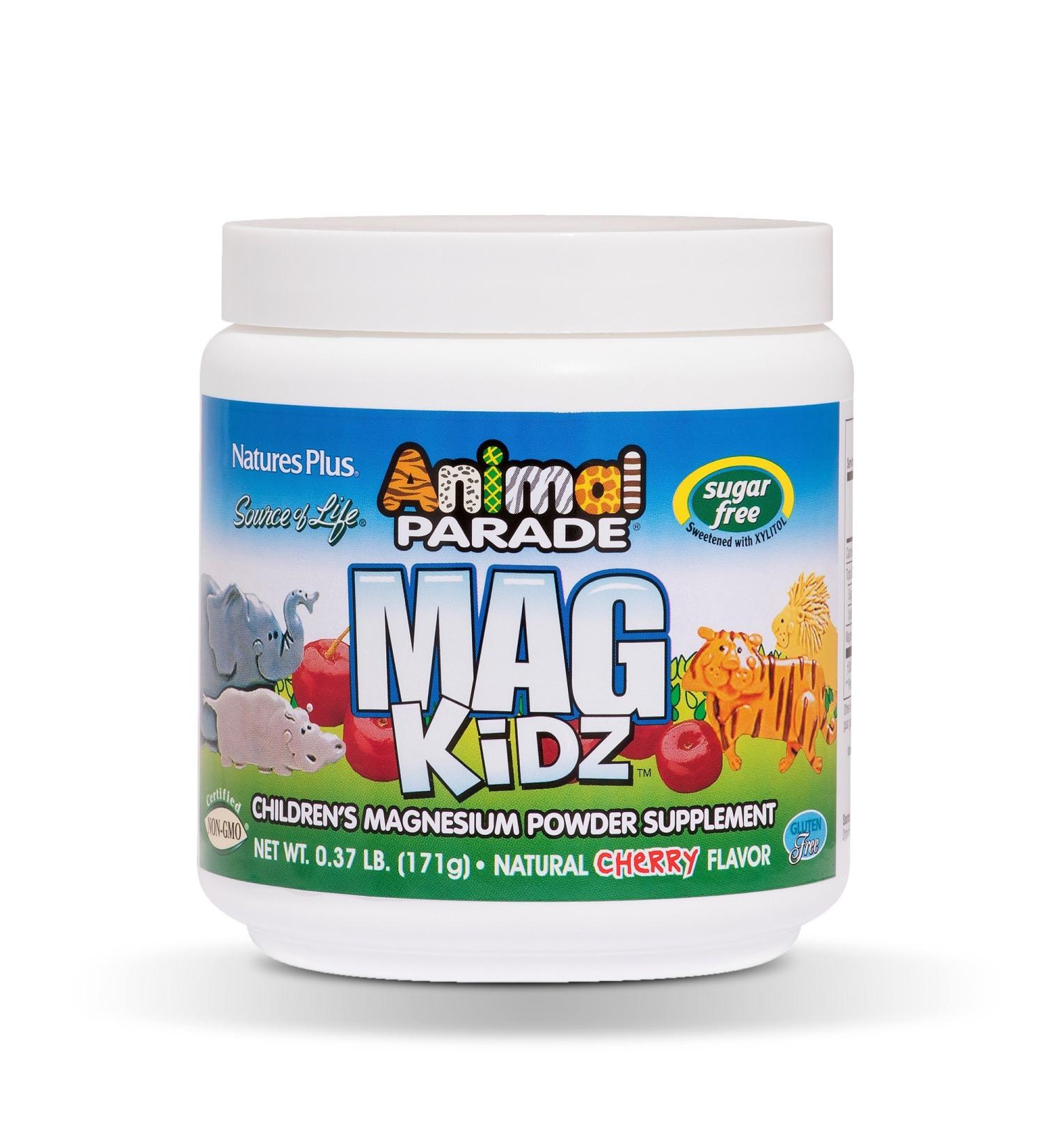 Nature's Plus Animal Parade Mag Kidz â€“ Children's Magnesium Supplement, Natural Cherry Flavor, 0.37 lb - Buy Online on GoSupps.com