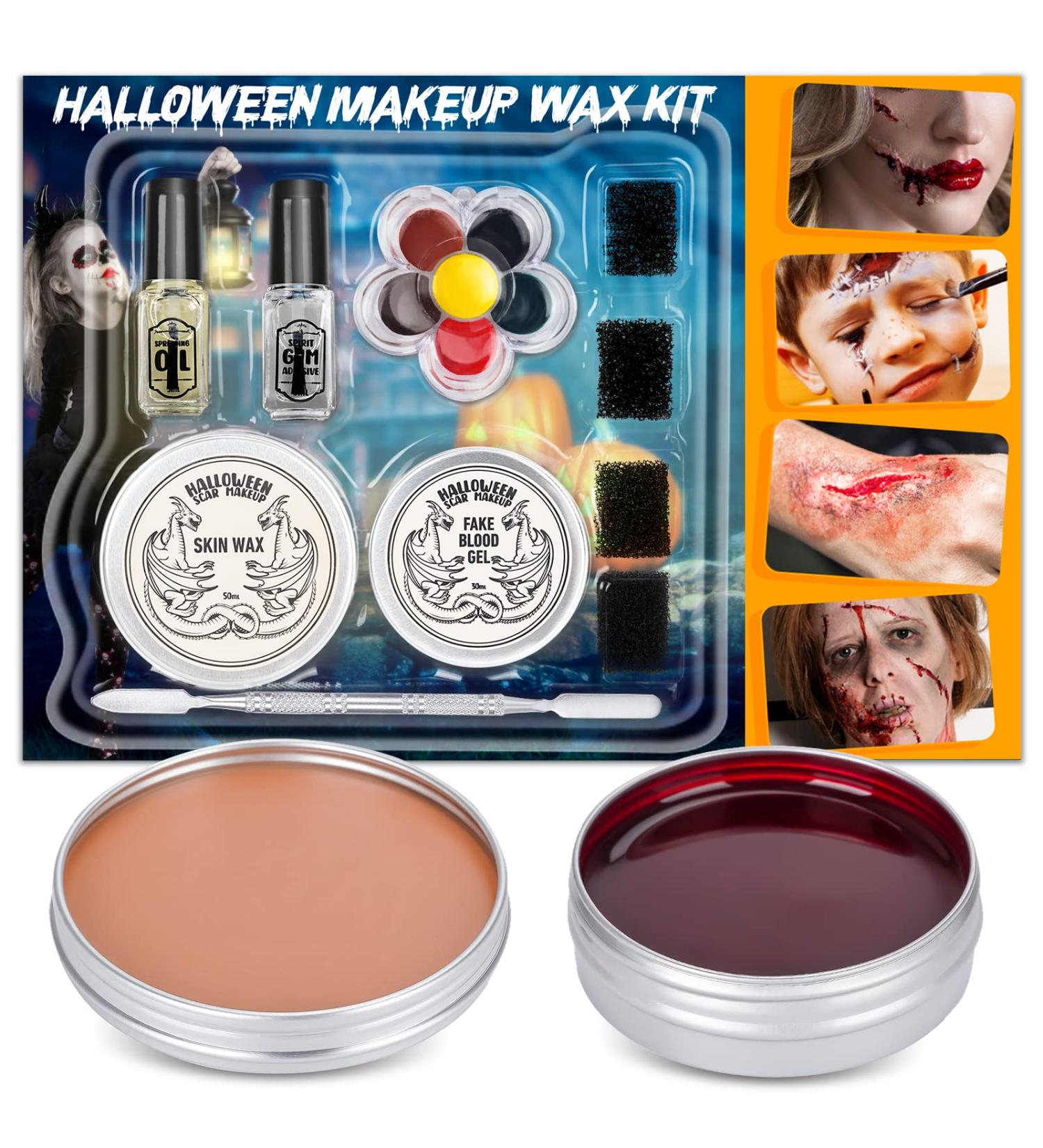 Scar Wax SFX Makeup Kit - Premium Halloween & Special Effects Makeup with Fake Blood for Parties & Festivals - Buy Online on GoSupps.com