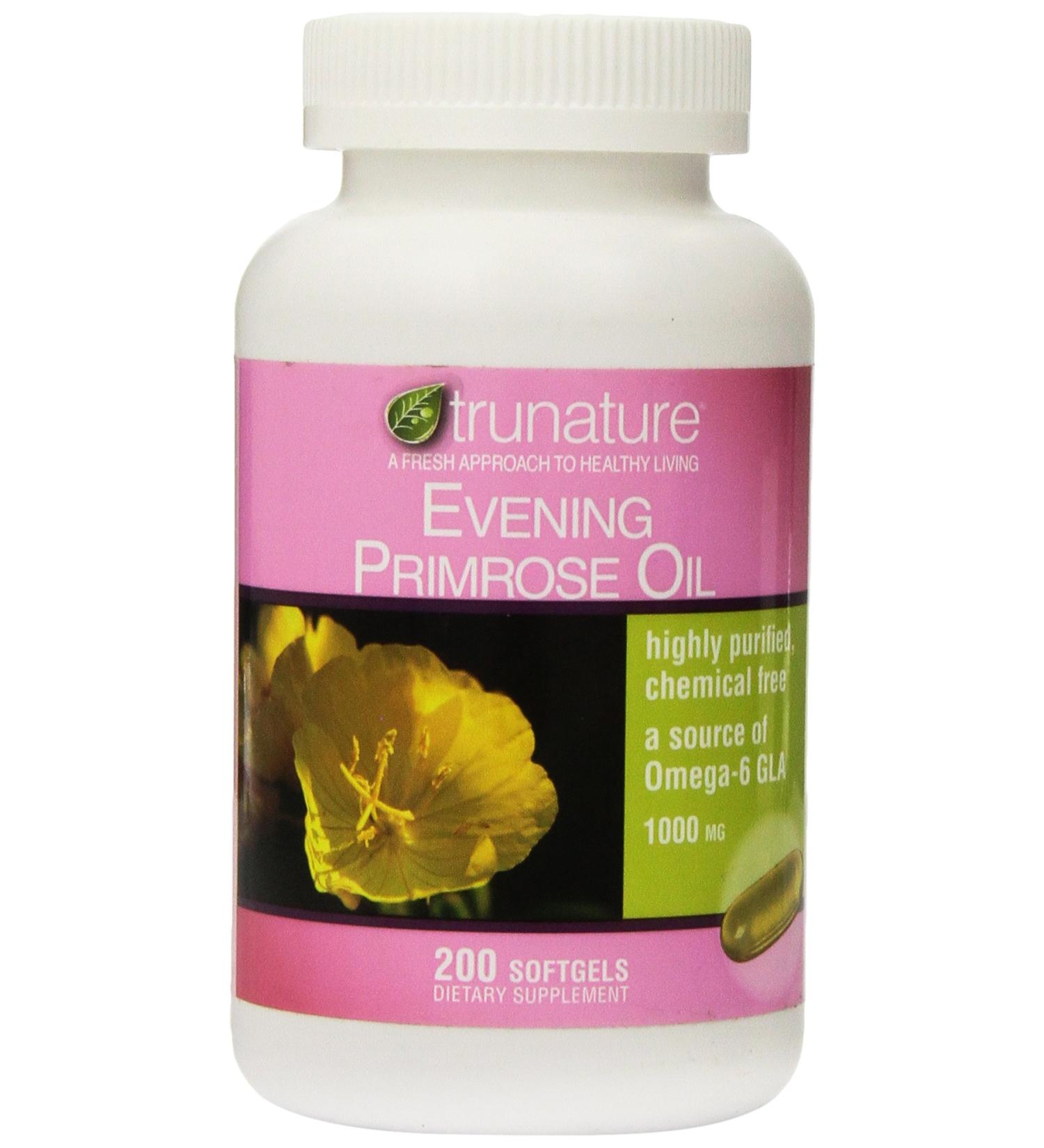 TruNature Evening Primrose Oil 1000mg - 200 Softgels | Premium Quality - Buy Online on GoSupps.com