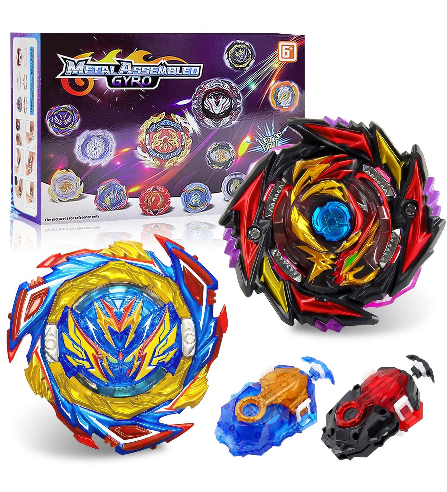 2 in 1 Bey Burst Turbo Starter Set - 4D Metal Fusion Toys for Kids & Adults | Perfect Christmas & Birthday Gift - Buy Online on GoSupps.com
