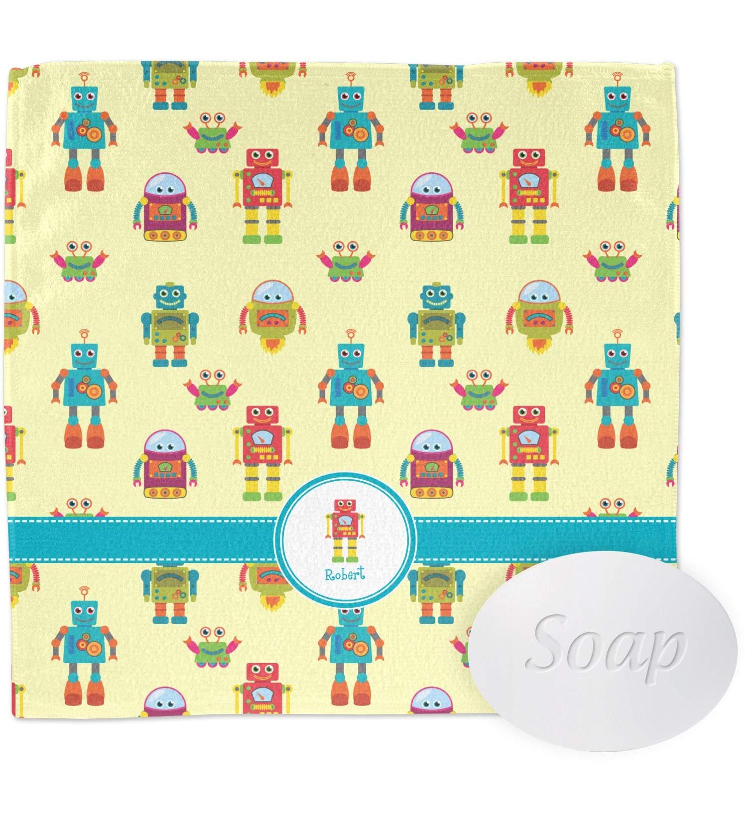 YouCustomizeIt Personalized Robot Washcloth