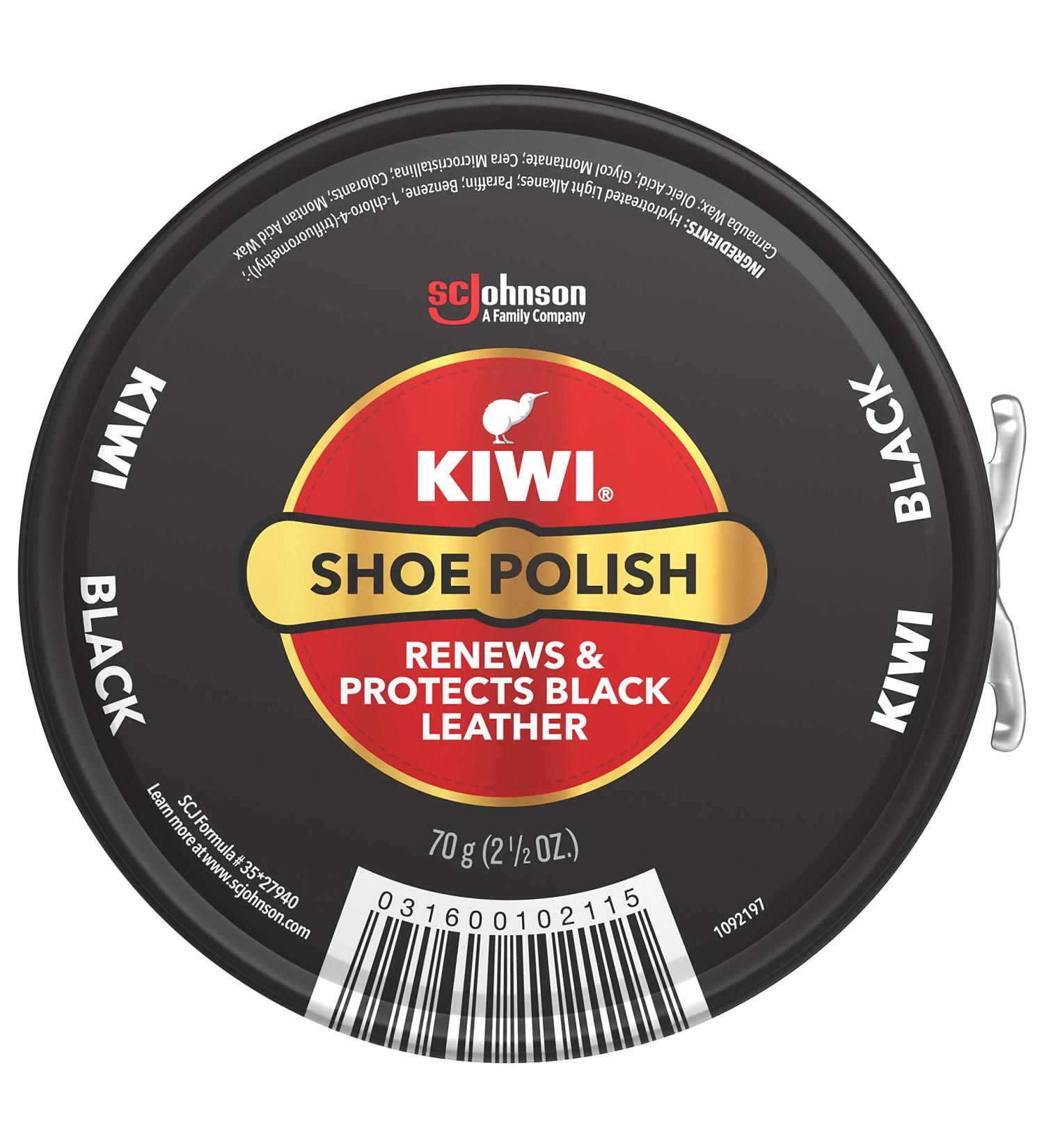 Kiwi 10111 1-1/8 Oz Black Shoe Polish - Restore & Protect Your Shoes - Buy Online on GoSupps.com