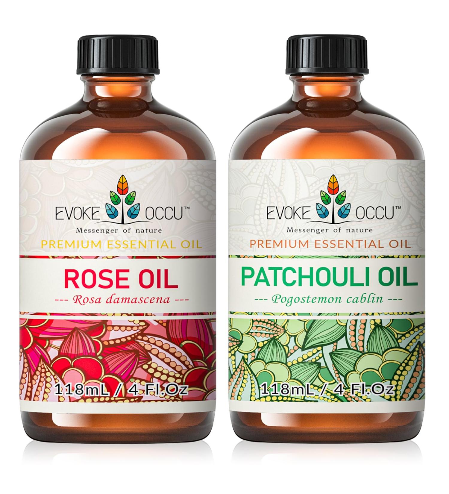 EVOKE OCCU Rose Essential Oil and Patchouli Essential Oil - 4 Fl Oz - Buy Online on GoSupps.com