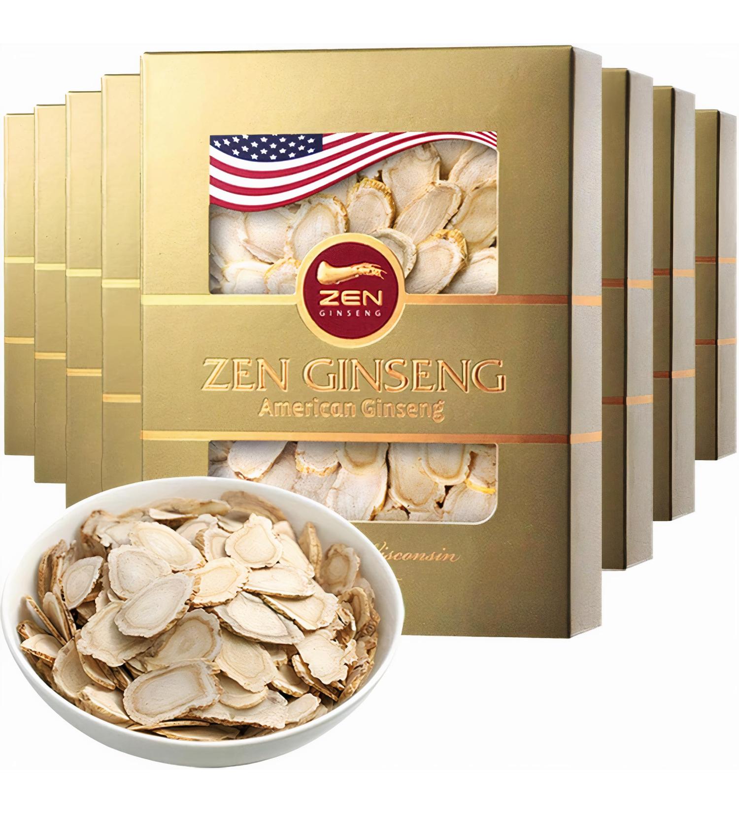 8 Boxes of American Wisconsin Ginseng Slice (4oz/Box) 32oz Total Performance & Mental Health for Men & Women - Buy Online on GoSupps.com