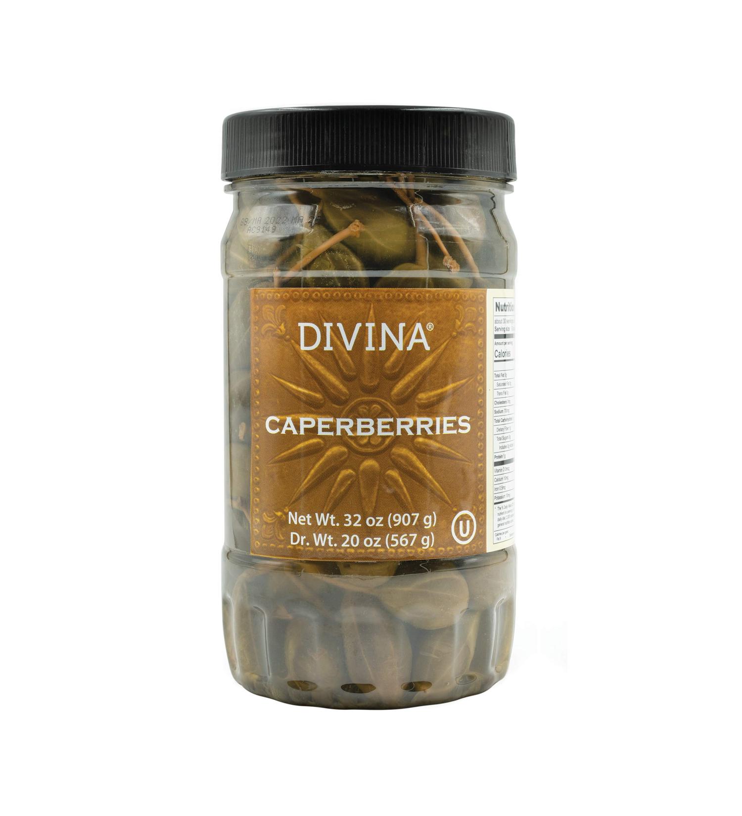 Divina Caper Berries 32oz: Imported Mediterranean Delicacy - Buy Online on GoSupps.com