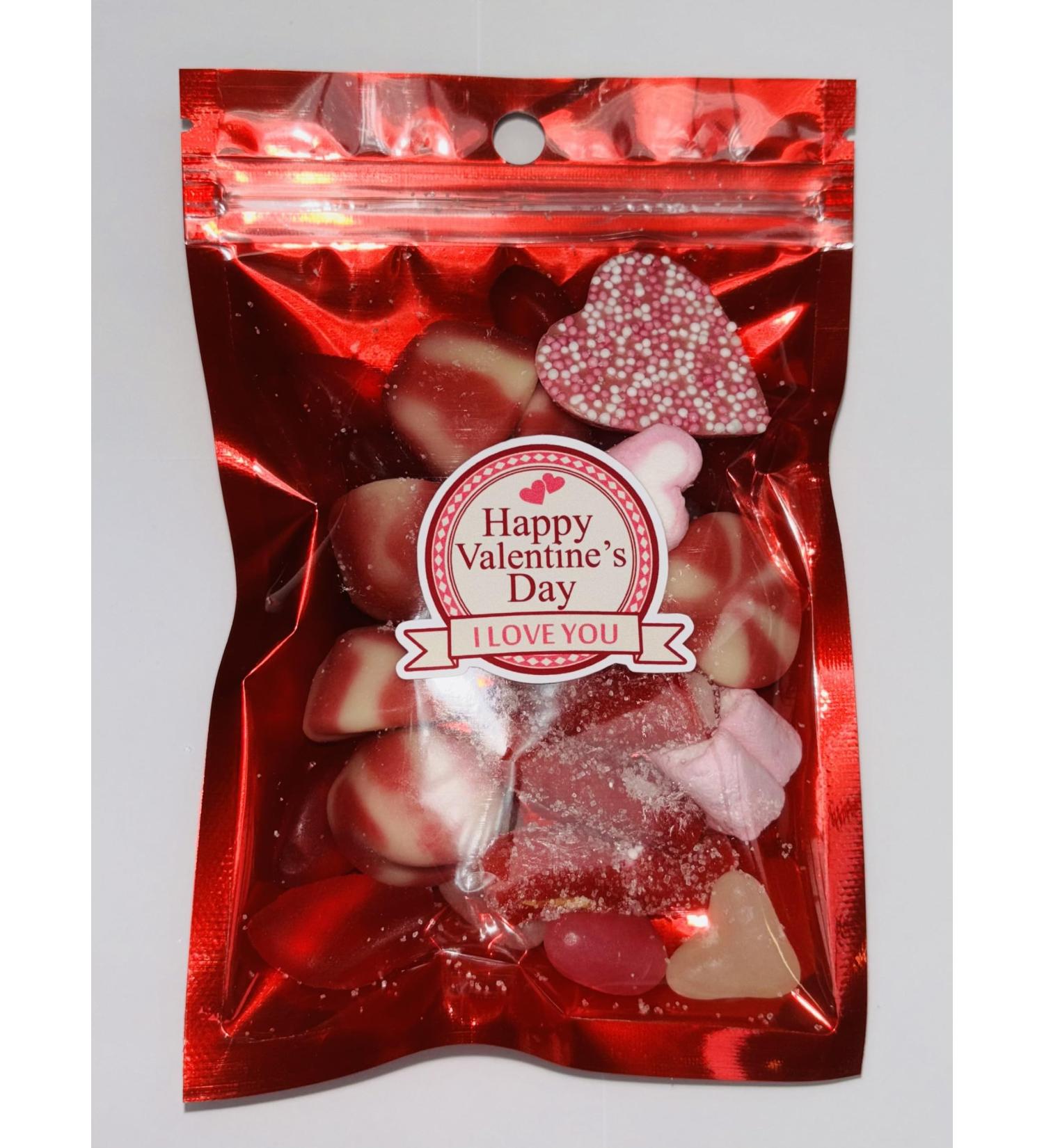 Happy Valentines Day I Love You Filled Pick N Mix Sweet Treat Pouch Love Heart 100g - Buy Online on GoSupps.com