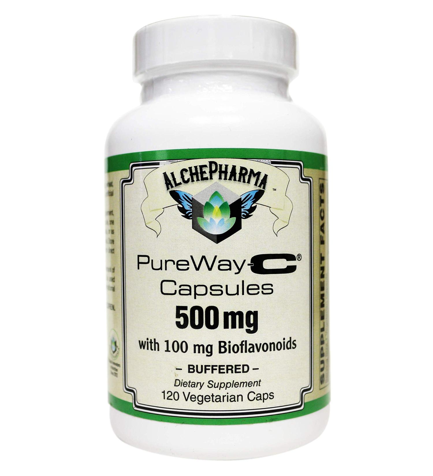 Pureway-C 500 Mg W/Bioflavonoids Veg Caps. 120 Count (Pack of 1) - Buy Online on GoSupps.com