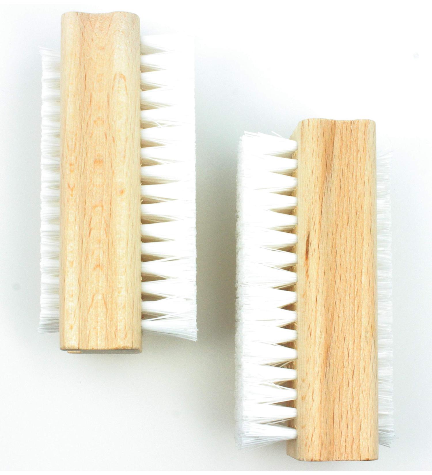 Wood Nail Brush Set - Double-Sided Beech Wood Hand Washing & Medical Brushes for Kitchen Bathroom & Workshop - Buy Online on GoSupps.com