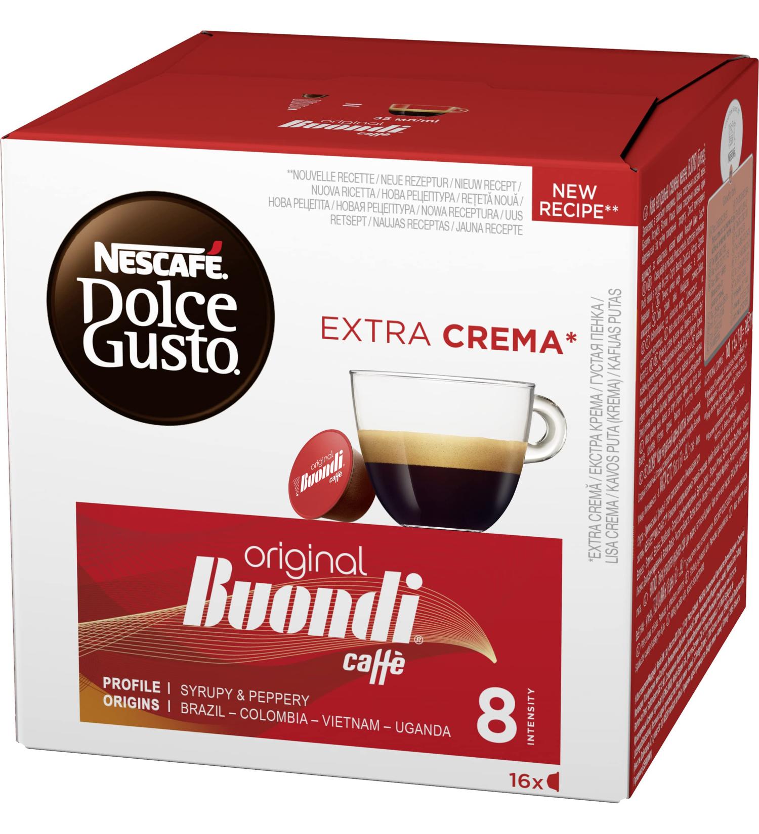 NESCAF Dolce Gusto Espresso Buondi 48 coffee capsules intensity 8 velvety cream individually packed 1 x 16 capsules - Buy Online on GoSupps.com