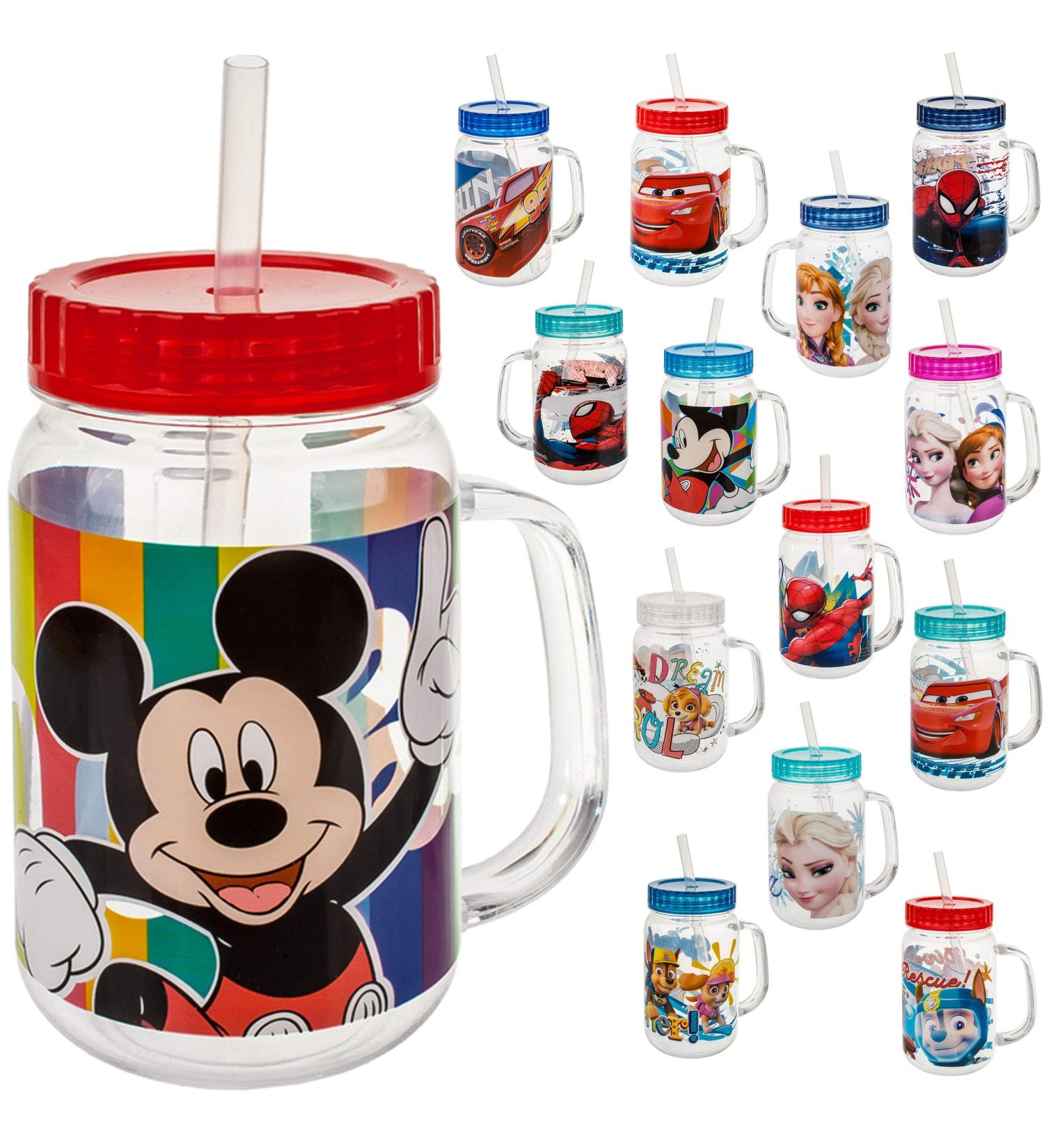 Buy All-Meine.de GmbH BPA-Free Drinking Cup with Straw & Cover - 420ml Young Motif Handle Cup - Transparent Plastic Drinkware - Buy Online on GoSupps.com