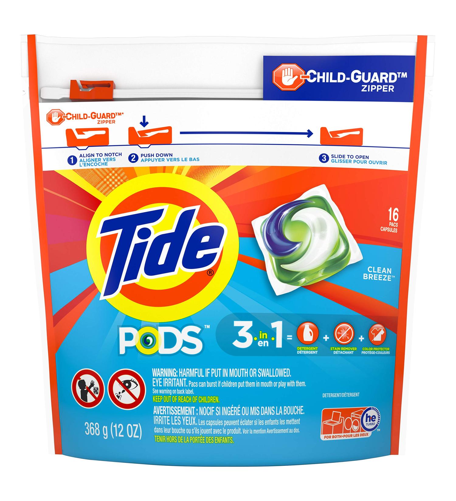 Tide Pods Ocean Mist Laundry Detergent 16-Count - Pack of 1 - Buy Online on GoSupps.com