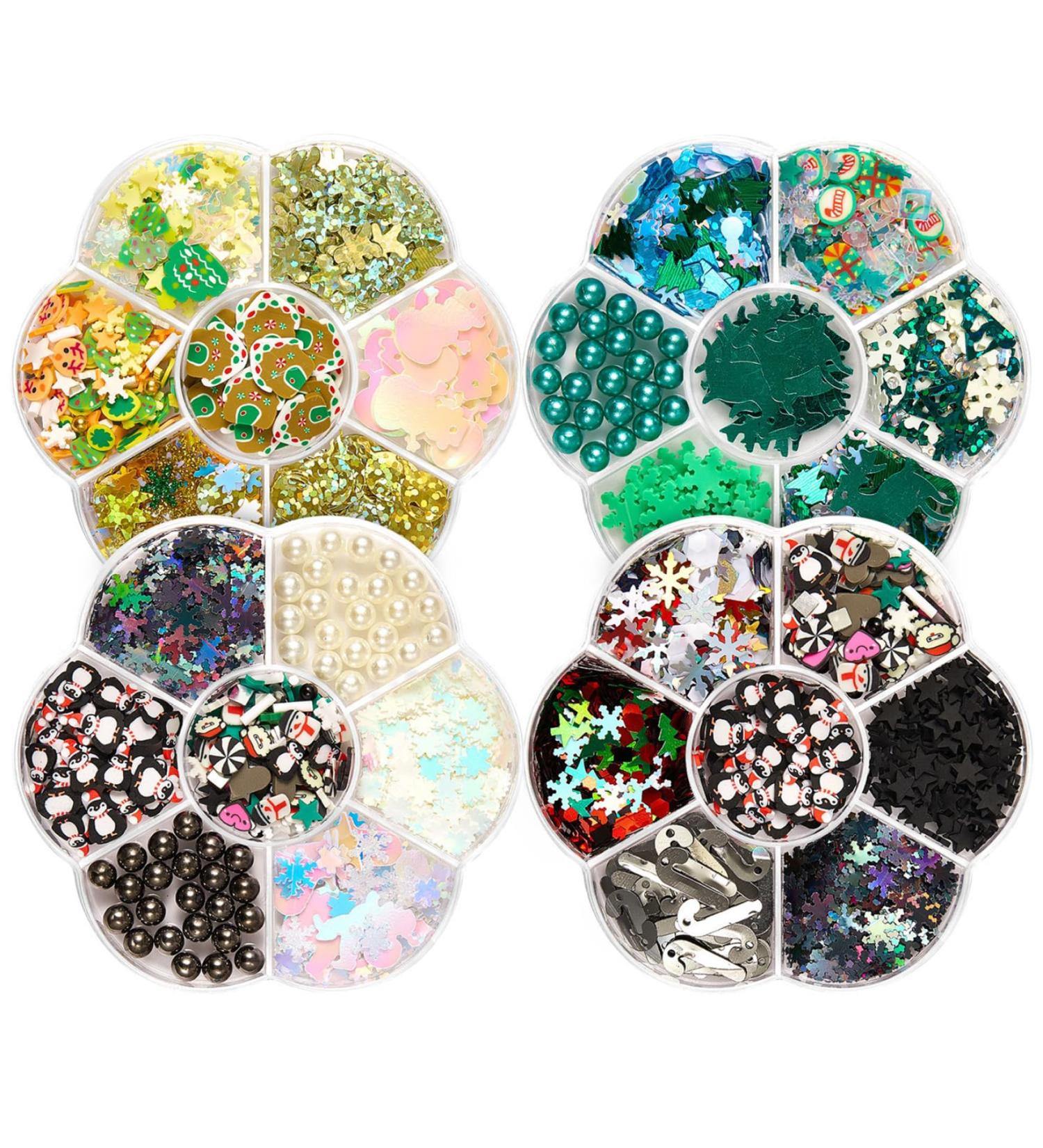 Christmas Nail Cute 3D Santa Claus Snowflake Elk Nail Glitter Christmas Nail Decals Small Christmas Nail Art Stickers Style 2 Beauty Supplies - Buy Online on GoSupps.com