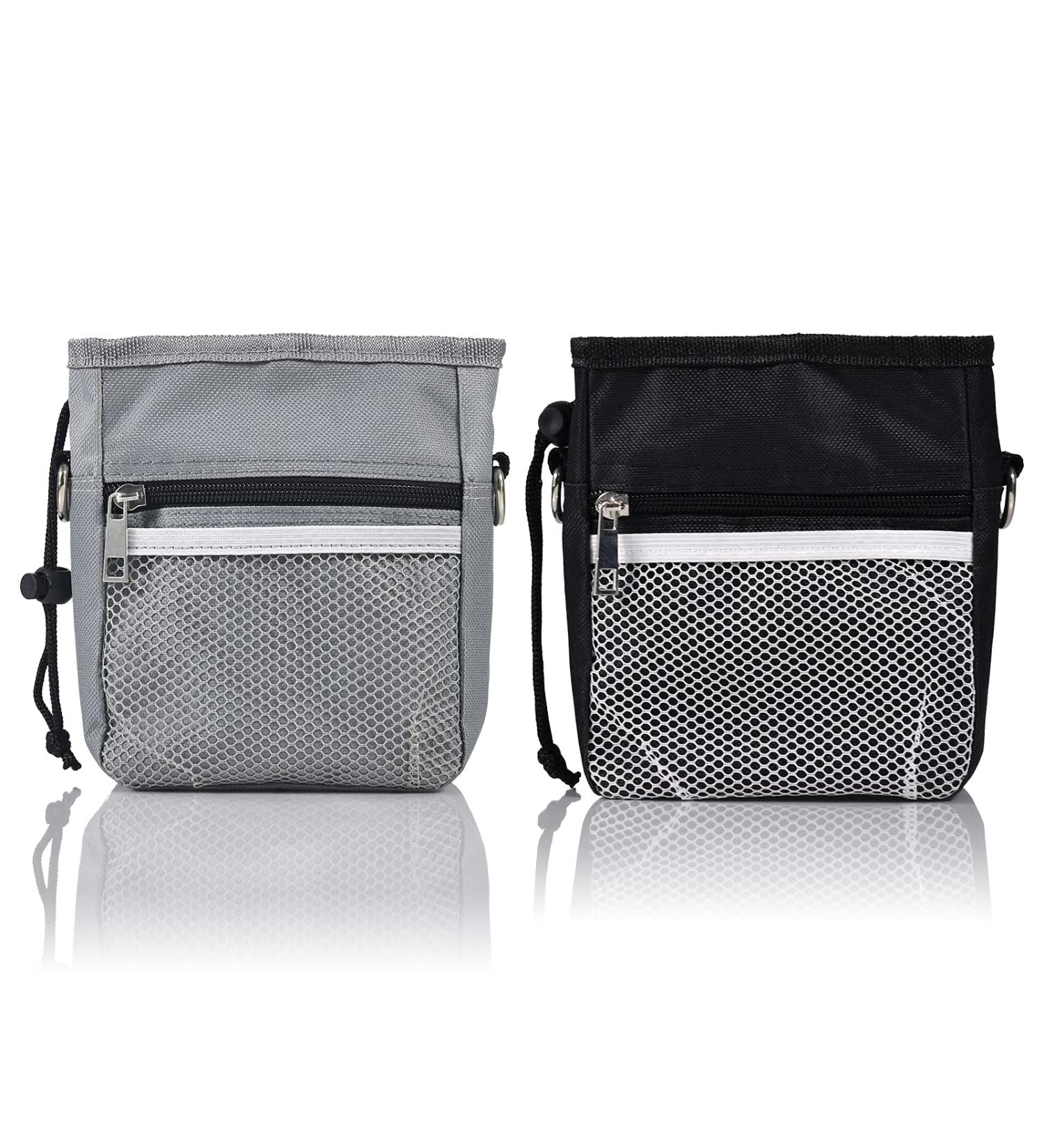 Reopet Waterproof Dog Treat Pouch Bag | Multiple Pockets & Built-in Poo Bag Dispenser | Hands-Free and Adjustable Belt | Ideal for Walking and Outdoors | Grey/Black - Buy Online on GoSupps.com