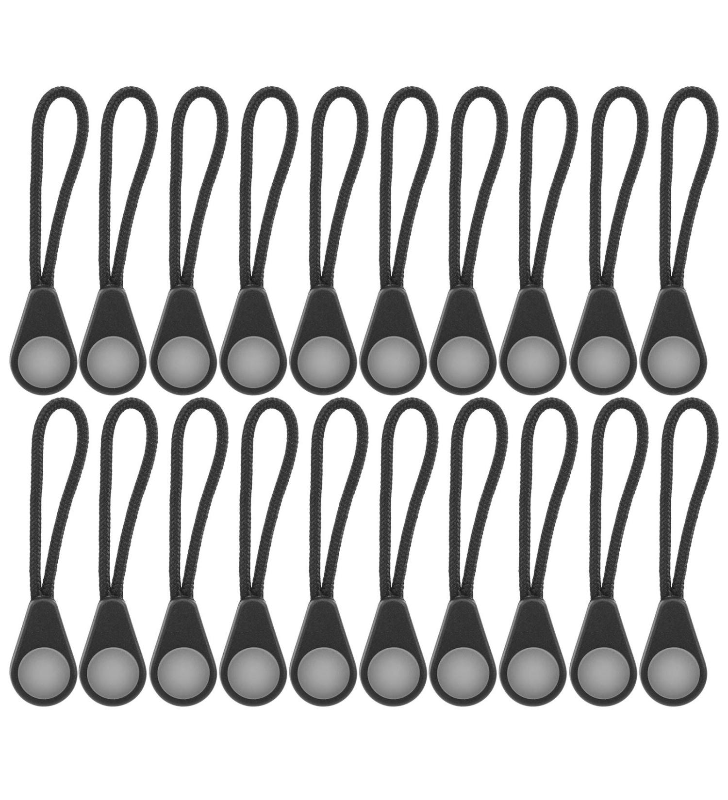 20pcs Glow-in-the-Dark Zipper Pullers - Anti-Lost Backpack Accessories for Outdoor Mountaineering & Camping - Buy Online on GoSupps.com