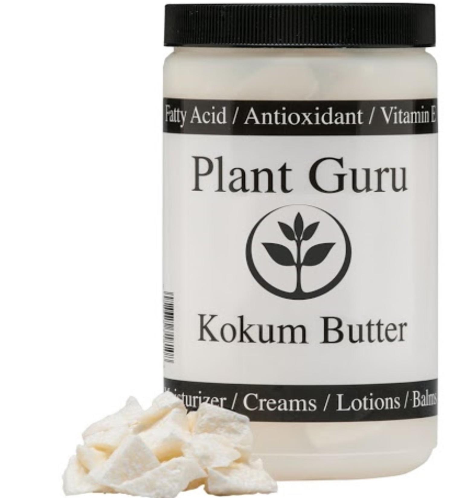 Raw Kokum Butter 16 oz - 100% Pure Natural Moisturizer for Skin Hair DIY Creams & Soaps - Food Grade Jar - Buy Online on GoSupps.com