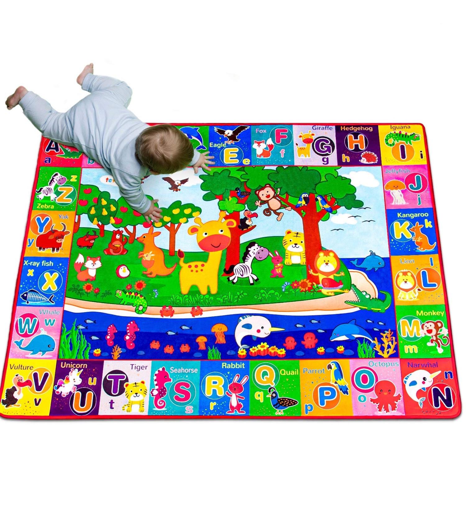 teytoy Baby Cotton Play Mat  Playmat Baby Crawling Mat for Floor Baby Mat Large Super Soft Extra Thick (0.6cm)  Plush Surface Foldable Non-Slip Non-Toxic - Buy Online on GoSupps.com
