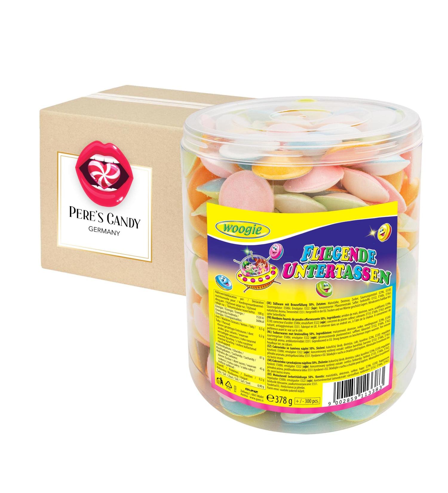 Effervescent UFOs with Edible Paper & Filling | Pere's Candy 378g Gift Box - International Shipping Available - Buy Online on GoSupps.com