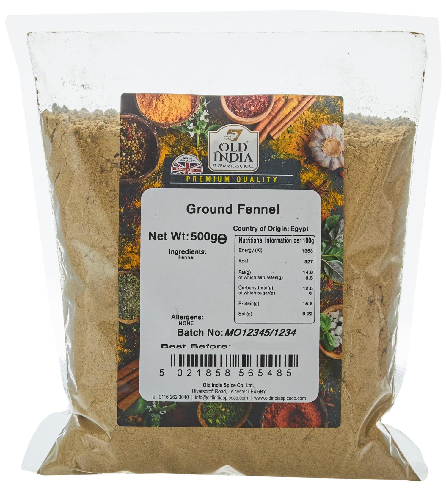 Old India Ground Fennel 500g - Authentic Indian Spice for Cooking | Pack of 1 - Buy Online on GoSupps.com
