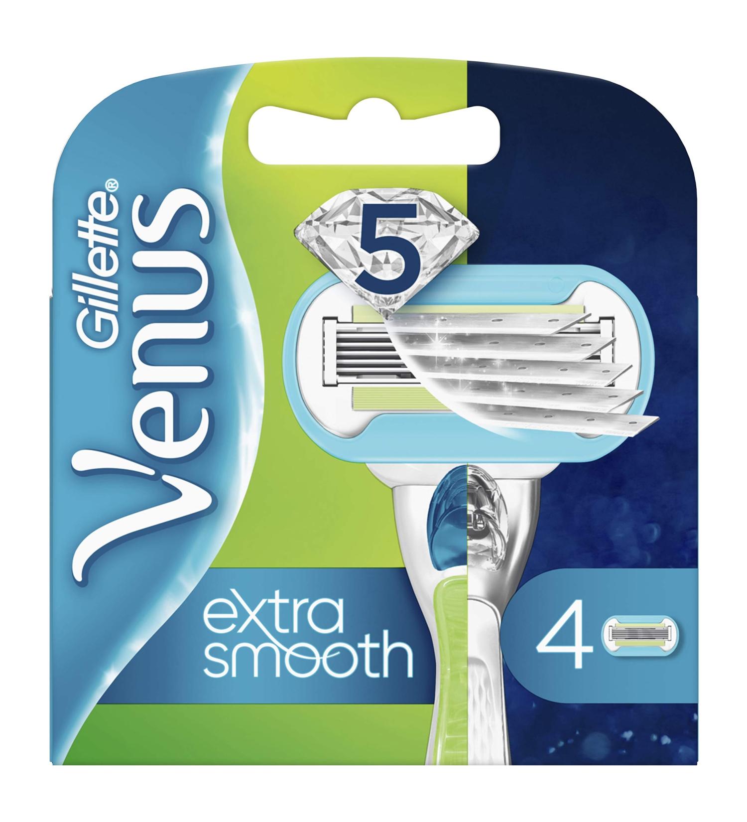Gillette Venus Extra Smooth Replacement Blades - 4 Pack for Effortless Shaving | International Shipping Available - Buy Online on GoSupps.com