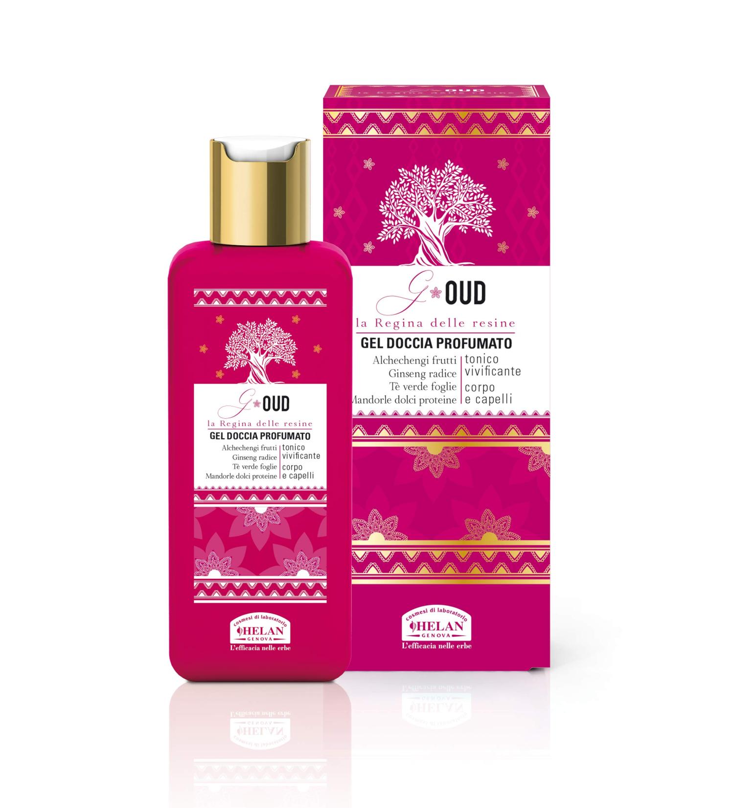 Helan G Oud - Shampoo Bath & Shower Gel with Sweet Almonds Proteins & Tea Tree Leaves - Extra-Gentle & Natural Hair & Body Wash for Women Nourished Skin and Stronger Hair - Made in Italy 200 ml - Buy Online on GoSupps.com