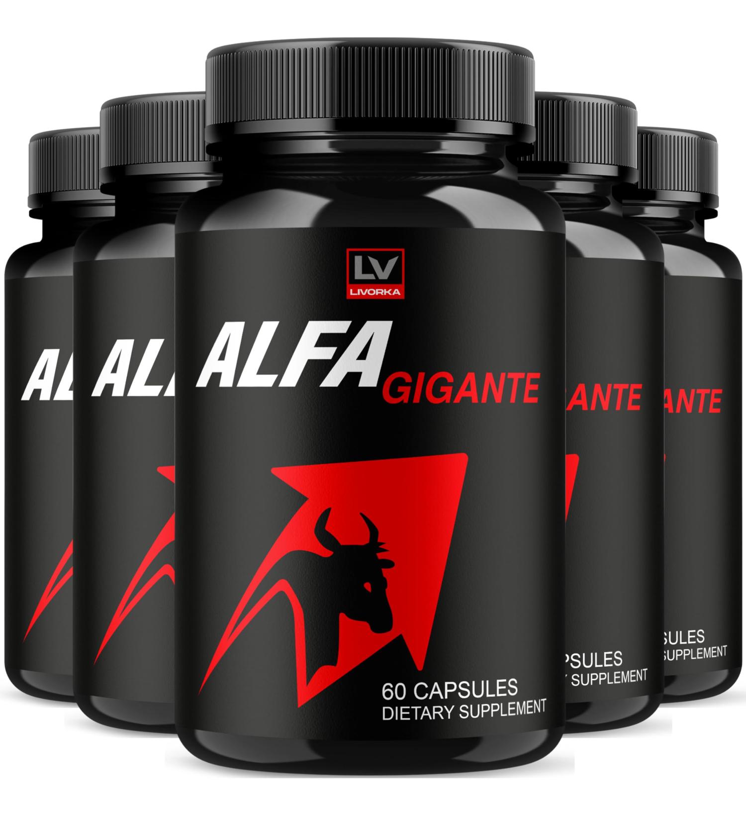 (5 Pack) Alfa Gigante Capsules Alfa Gigante Alfa Gigante Pills Alfa Gigante All Natural Pills Alfa Gigante Advanced Formula Alfa Gigante Pill Formula Capsules Reviews 300 Capsules for 5 Months - Buy Online on GoSupps.com