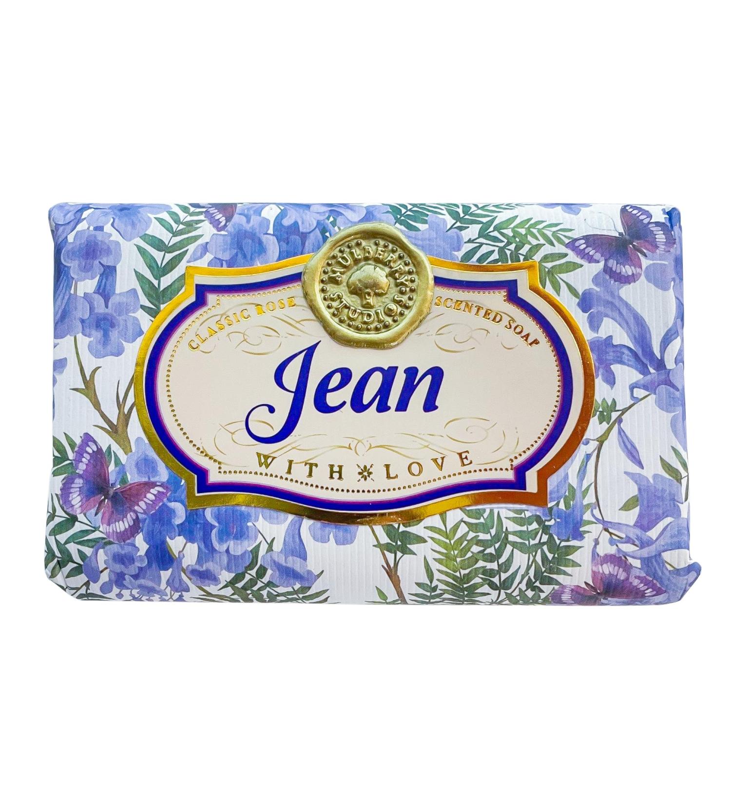 Jean - Gift Soap Bar For Her Birthday Rose Scent Mum Grandmother Cleanser Lather Present Girl