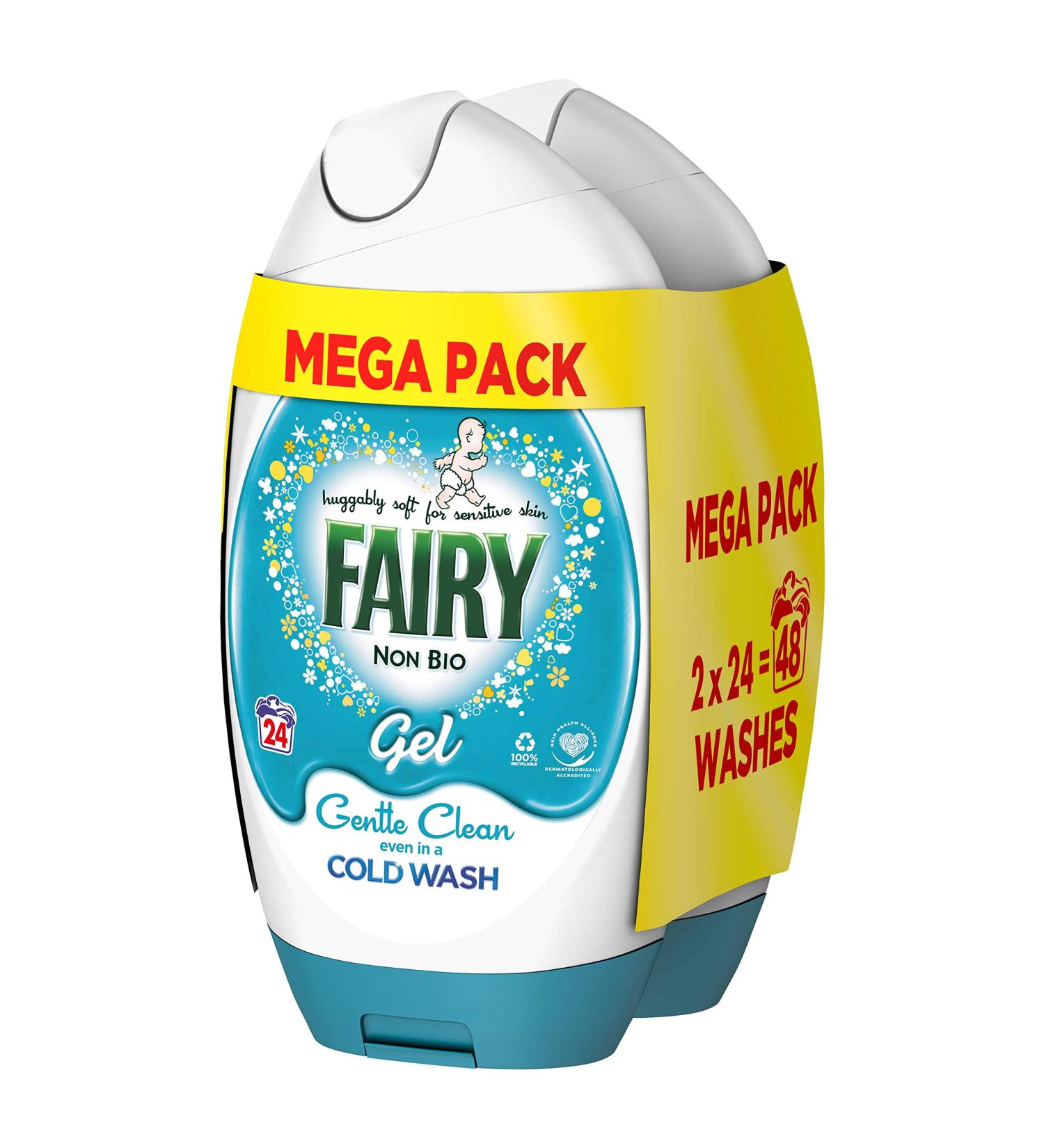 Fairy Non Bio Washing Liquid Laundry Detergent Gel 1.8l - Buy Online on GoSupps.com