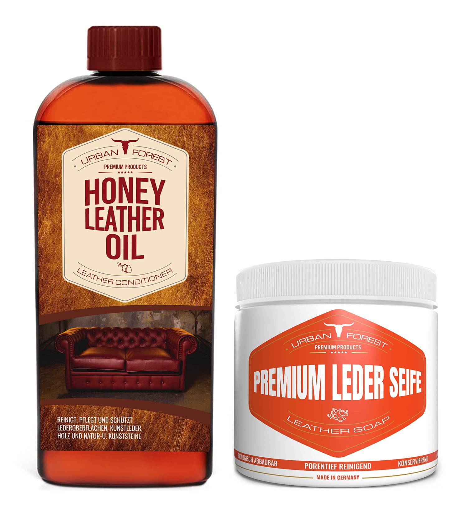 Urban Forest Leather Soap & Oil Premium Leather Care for Cleaning Saddles Upholstery & Cars - Buy Online on GoSupps.com