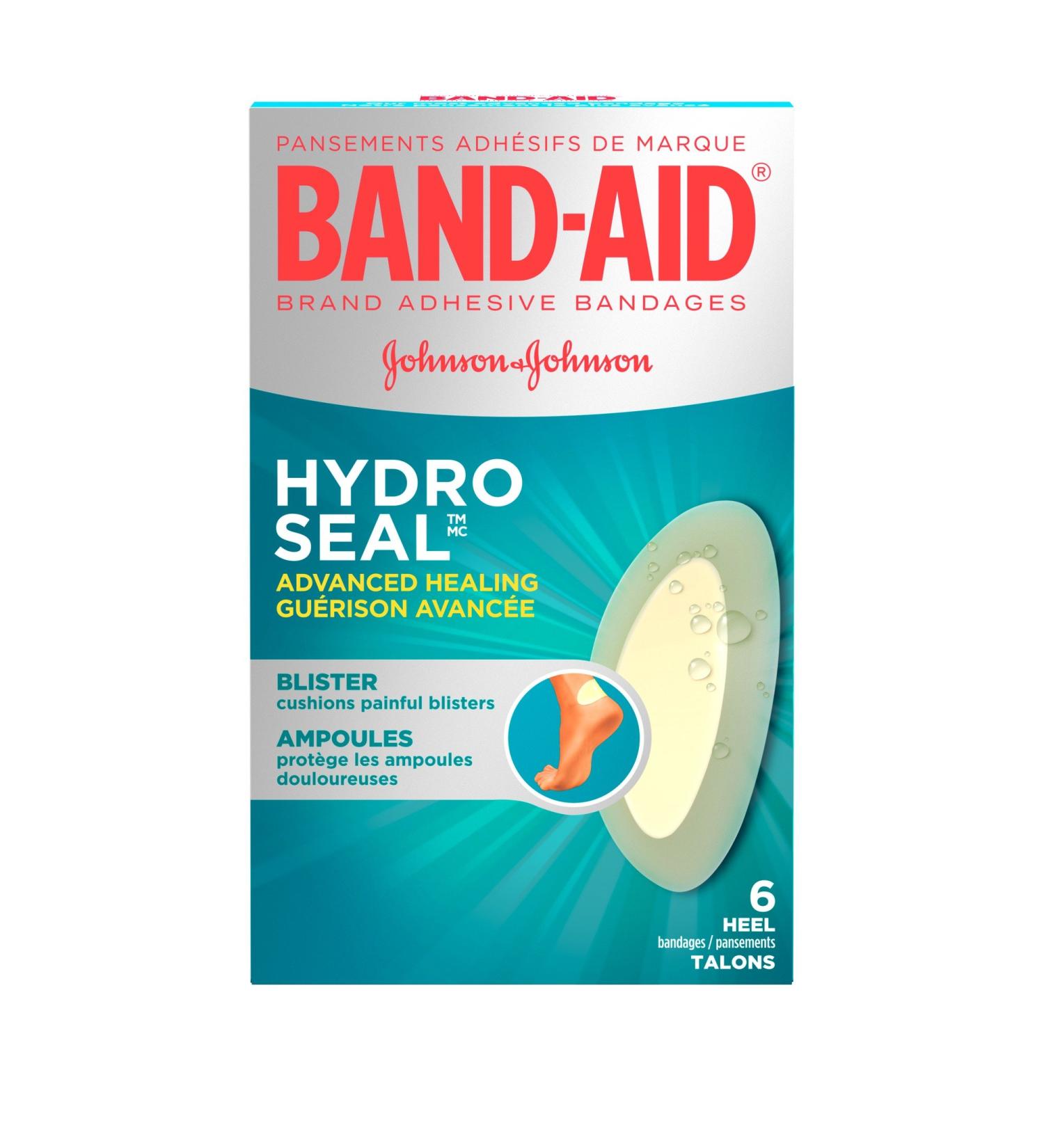 Band-Aid Hydrocolloid Bandages for Heels Waterproof Adhesive Hydro Seal 6 Bandages clear - Buy Online on GoSupps.com