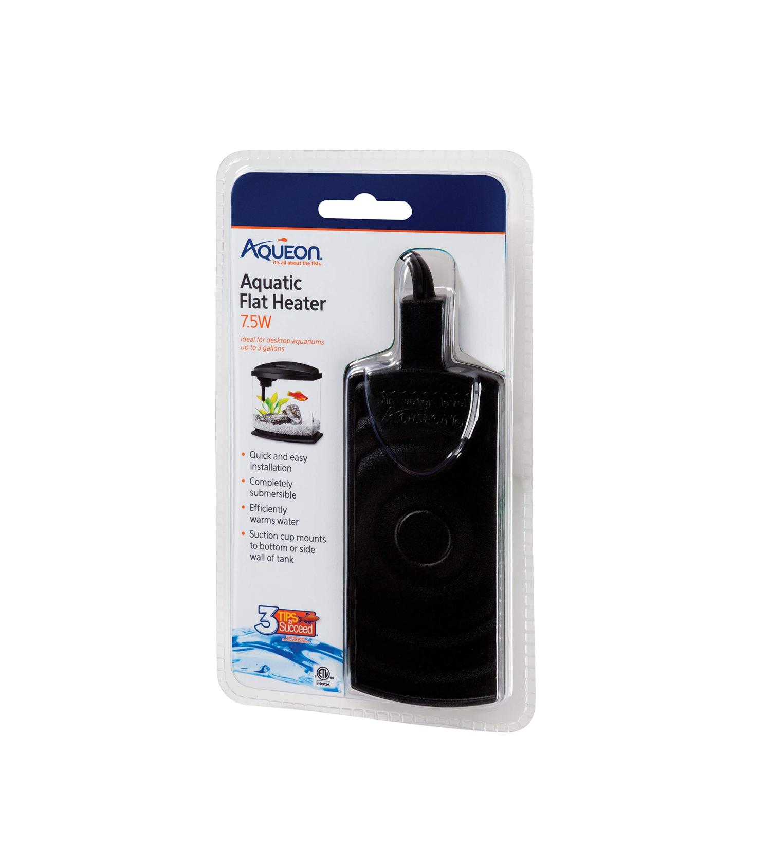 Aqueon Aquatic Flat Heater 7.5W - Efficient 7.5 Watt Aquarium Heater - Buy Online on GoSupps.com