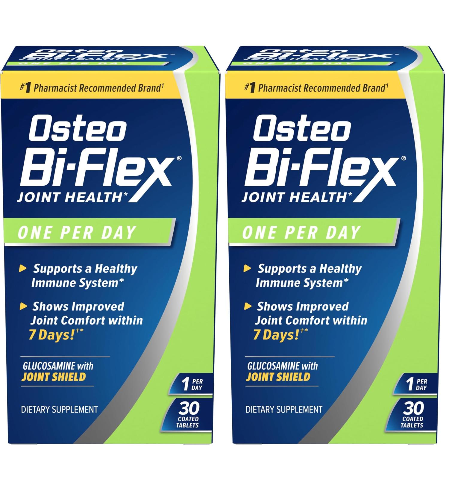 Osteo Bi-Flex Glucosamine w/Vitamin D One Per Day Joint Health with Bone & Immune Support 30 Coated Tablets (Pack of 2) - Buy Online on GoSupps.com
