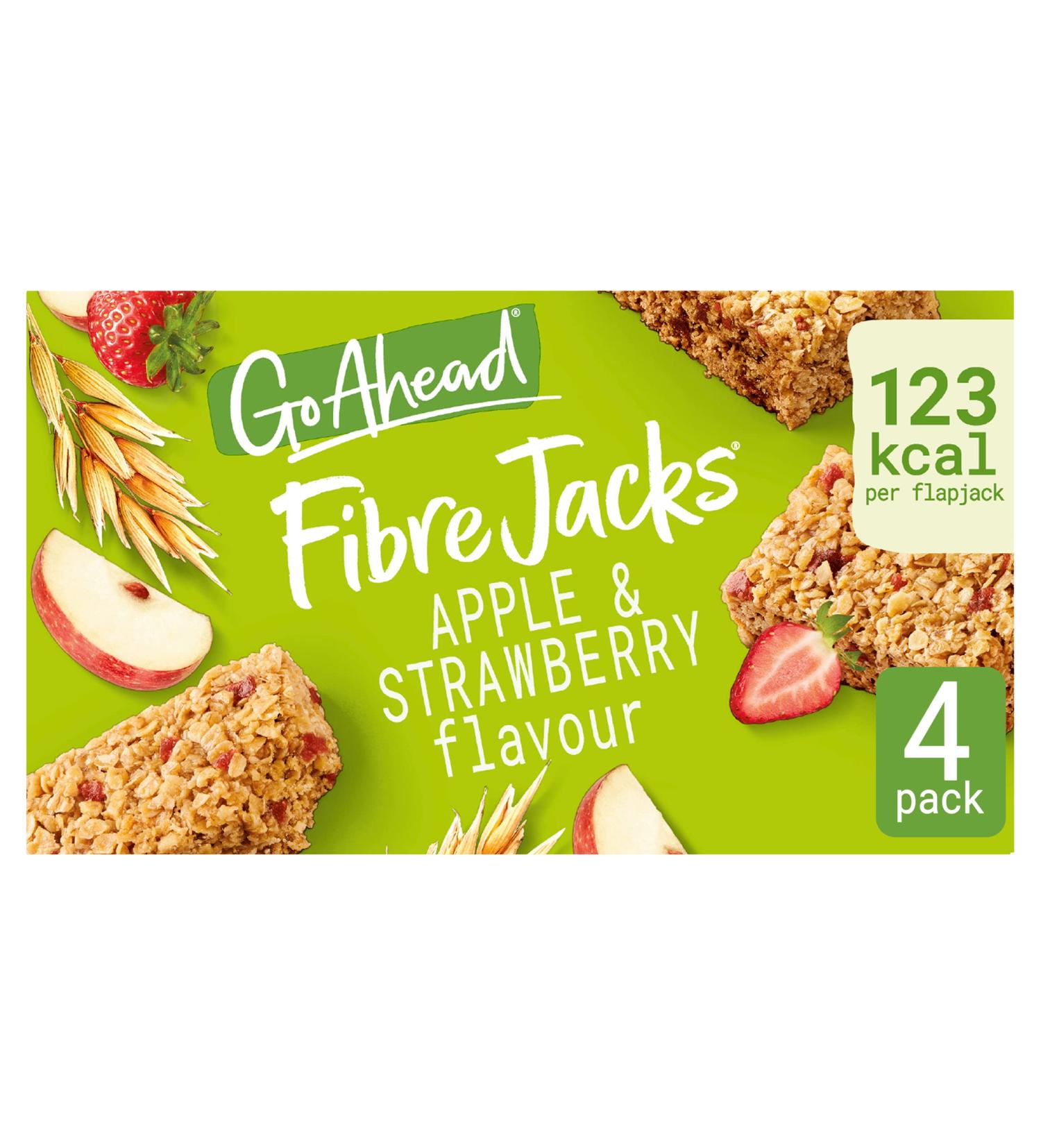 Go Ahead FibreJacks Apple & Strawberry 4 Bars 118.9 g (Pack of 1) - Buy Online on GoSupps.com