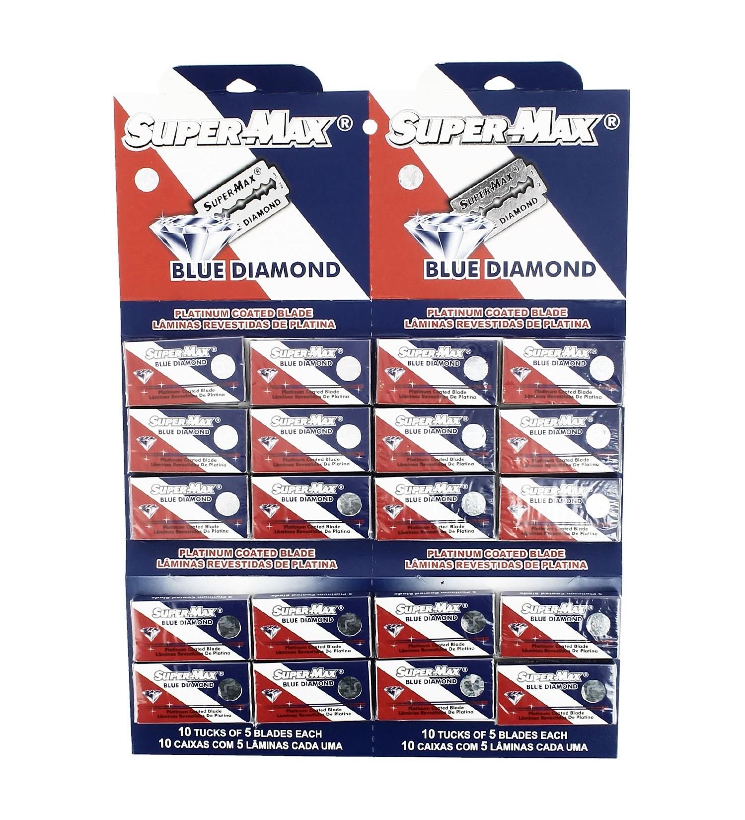 Supermax Blue Diamond Platinum Double Edge Razor Blades (100 Blades)
