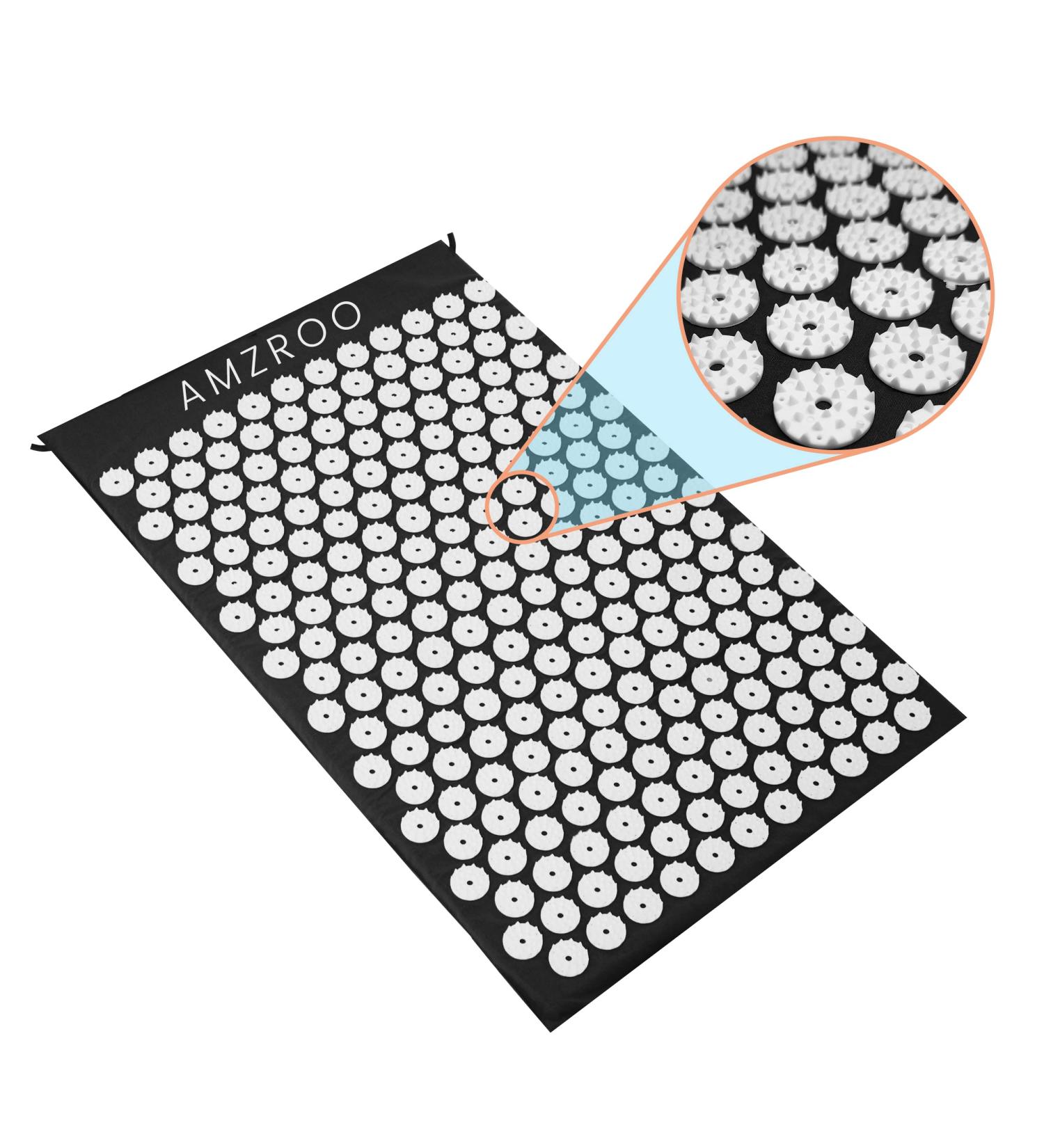 Acupressure Mat for Muscle Relaxation and Pain Relief - Black Color - Buy Online on GoSupps.com