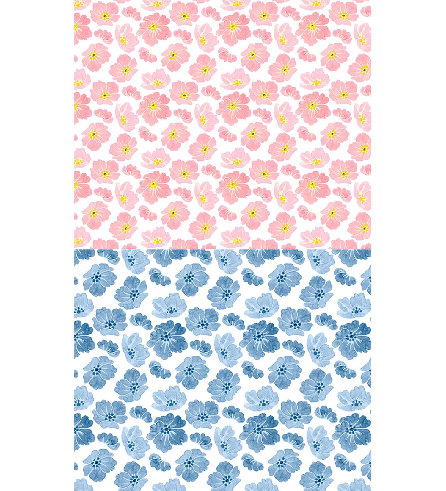 FLONZNAIL Nail Decals # Vintage Floral Pattern Stickers Transfers