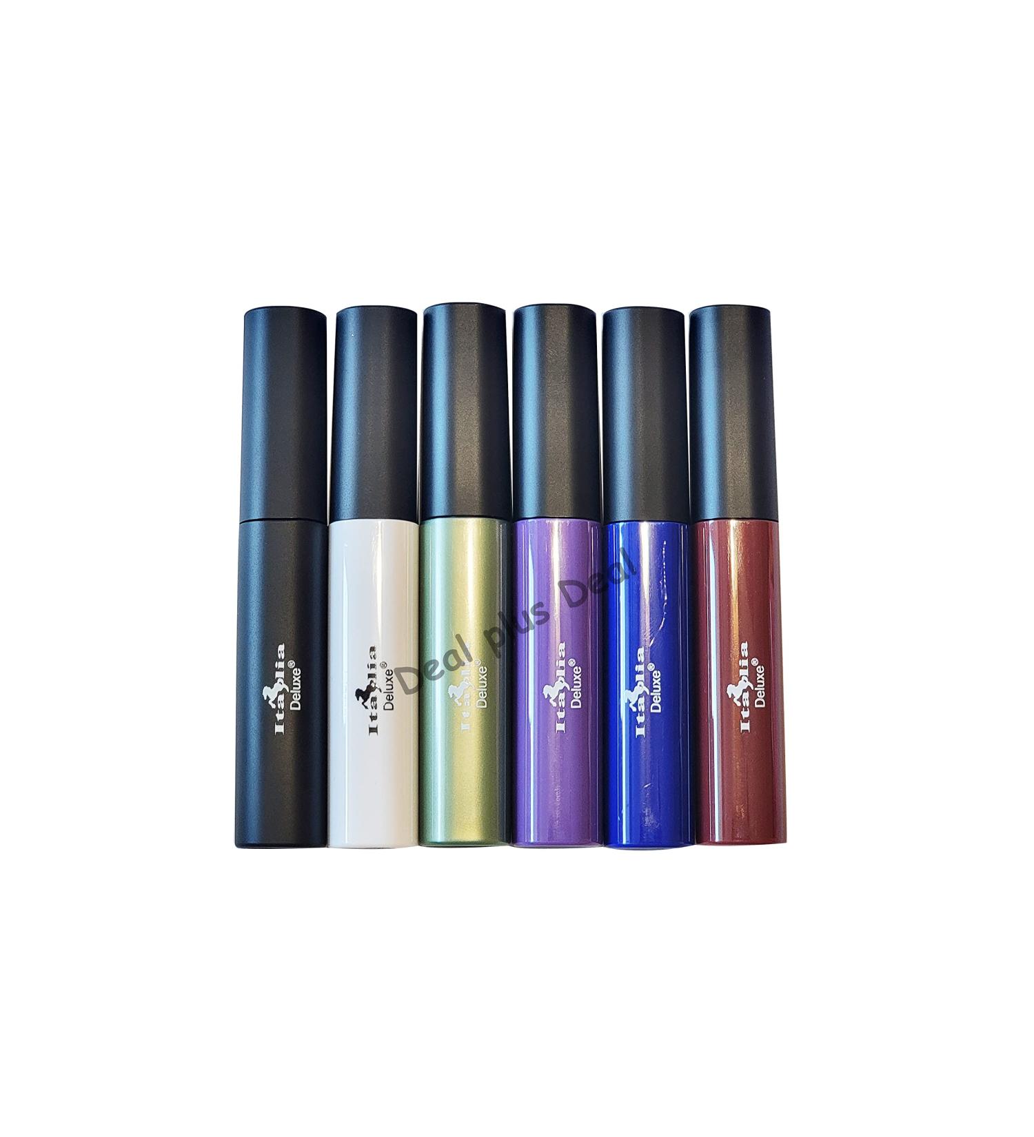 DEALPLUSDEAL Italia Deluxe Classic Liquid Eyeliner Set - 6pc Color Set | Waterproof, Smudge Proof, Long Lasting Professional Eye Makeup | Vitamin E Infused, Matte Finish - Buy Online on GoSupps.com