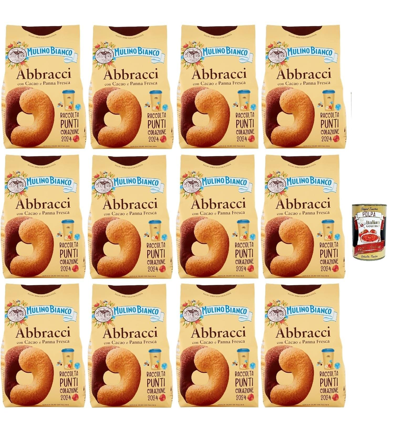  Italian Gourmet E.R. Italian Gourmet Biscuits Abbracci 12 x 350 g | Cocoa Dough Mix and Cream Dough | Ideal for Breakfast and Coffee | Palm Oil Free | Family Supplies + Italian Gourmet - Buy Online on GoSupps.com