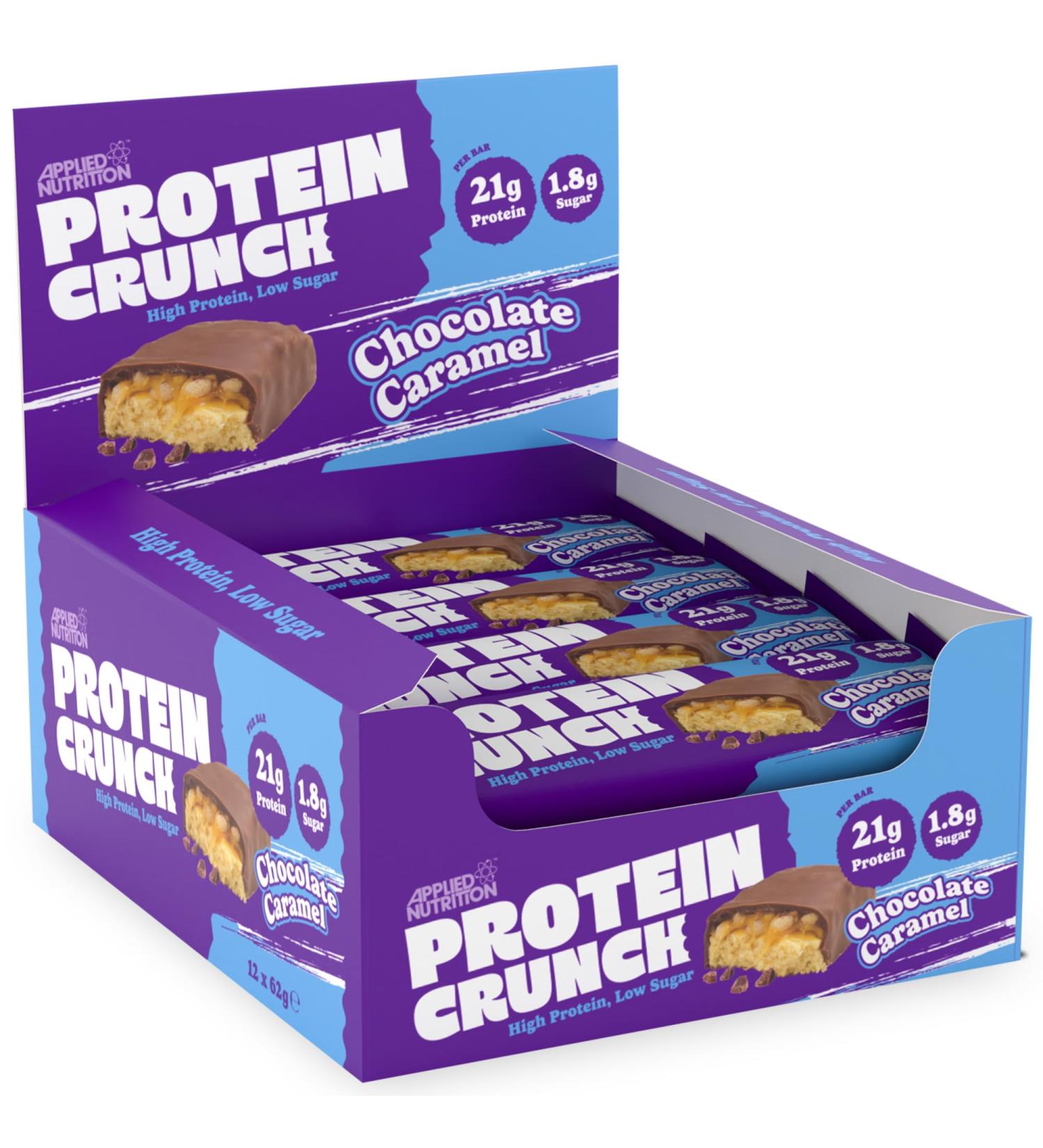 Applied Protein Crunch Bar Milk Chocolate Caramel - 12 x 62g - Buy Online on GoSupps.com