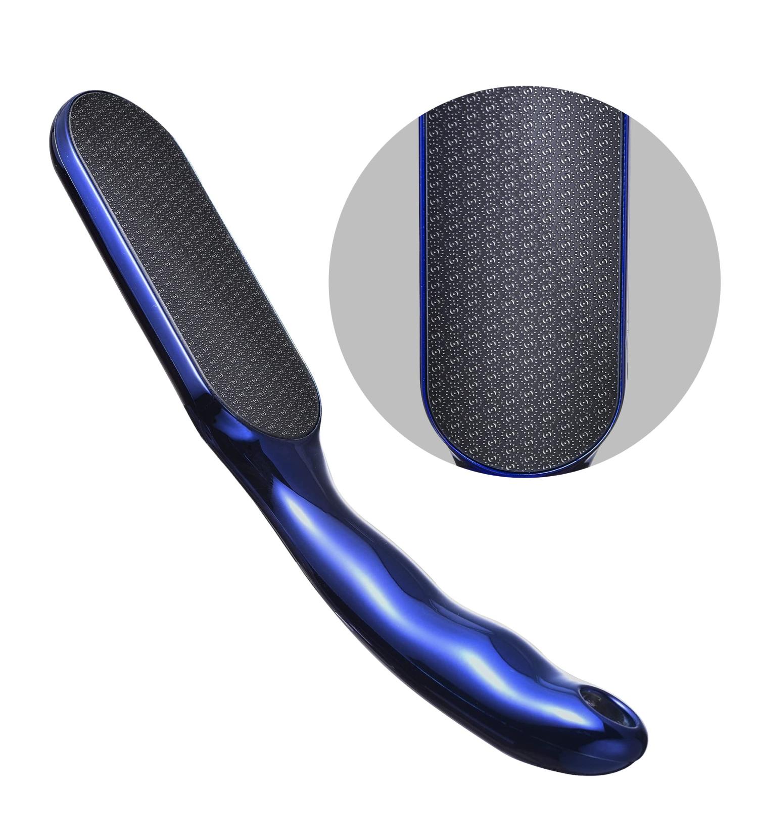 Glass Foot File for Dead Skin - Callus Remover with Etching Technology | Foot Scrubber & Heel Scraper for Wet/Dry Feet - Blue - Buy Online on GoSupps.com