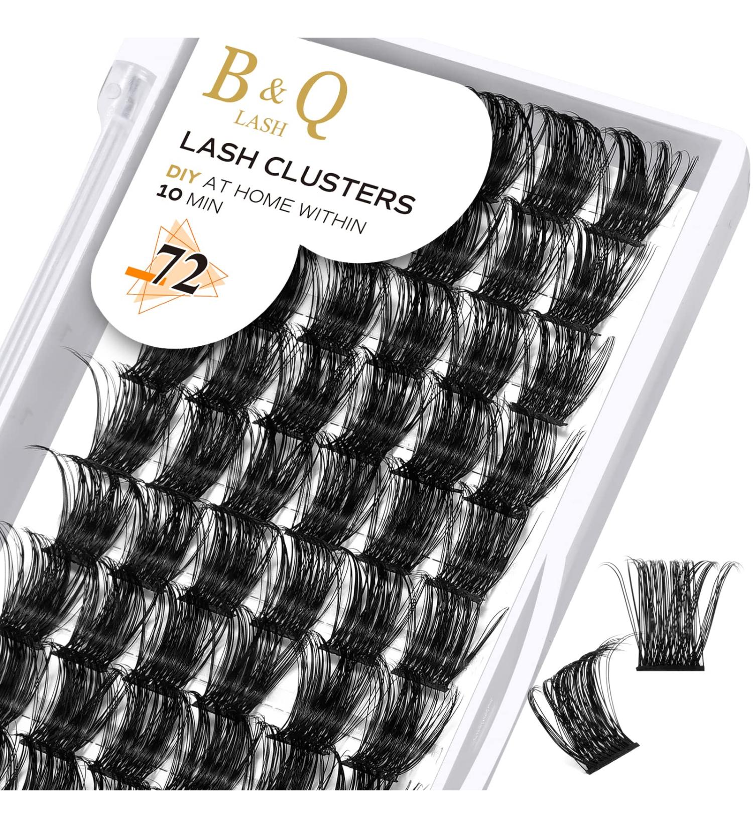 B&Q D Curl Individual Cluster Lashes 72 Clusters - Natural DIY Soft Fluffy Extensions - D-10 mm B 07 - Buy Online on GoSupps.com